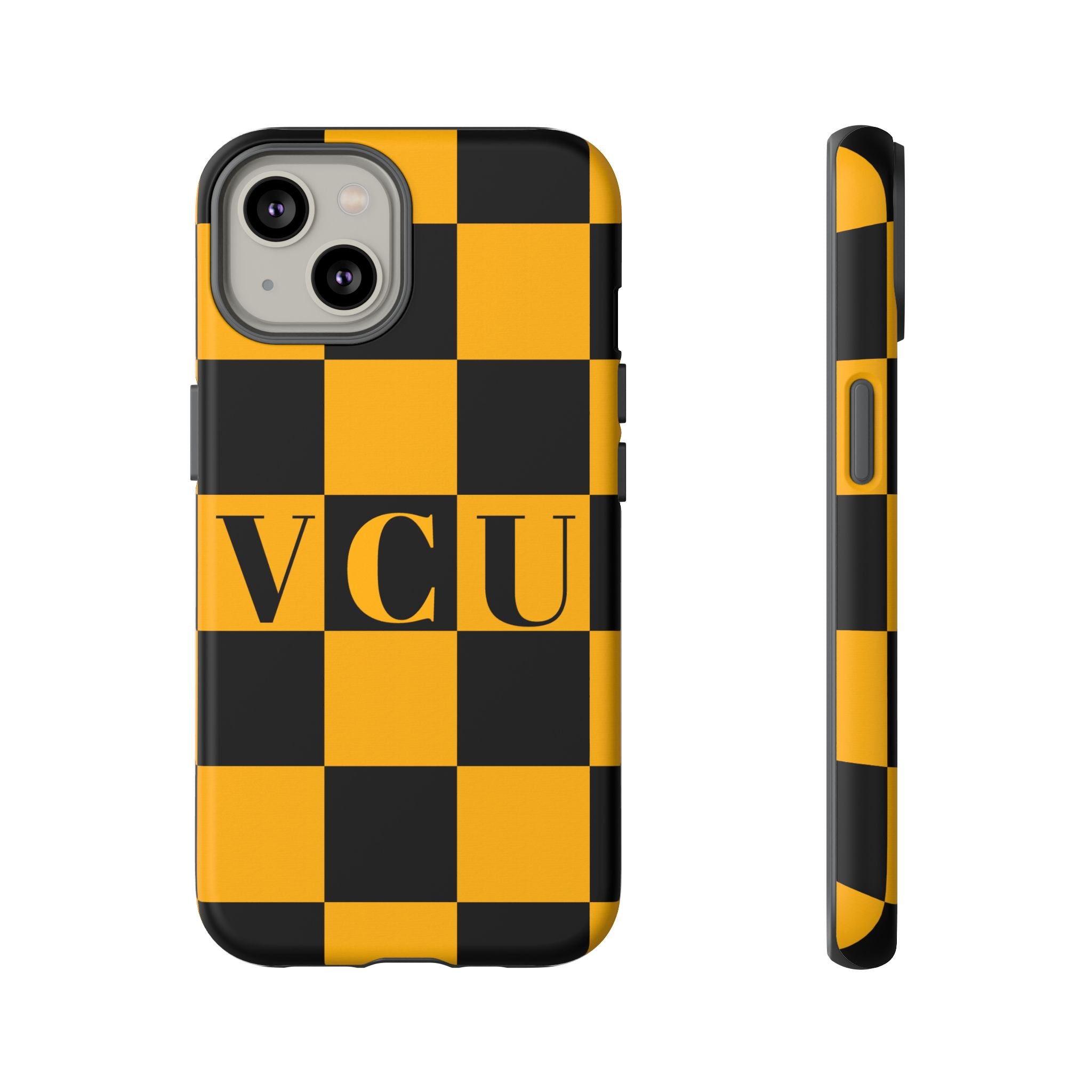 VCU Checkered Phone Case, Tough Cases for VCU Fans, College Student Gear, Sports Team Accessory, Unique Gift Idea