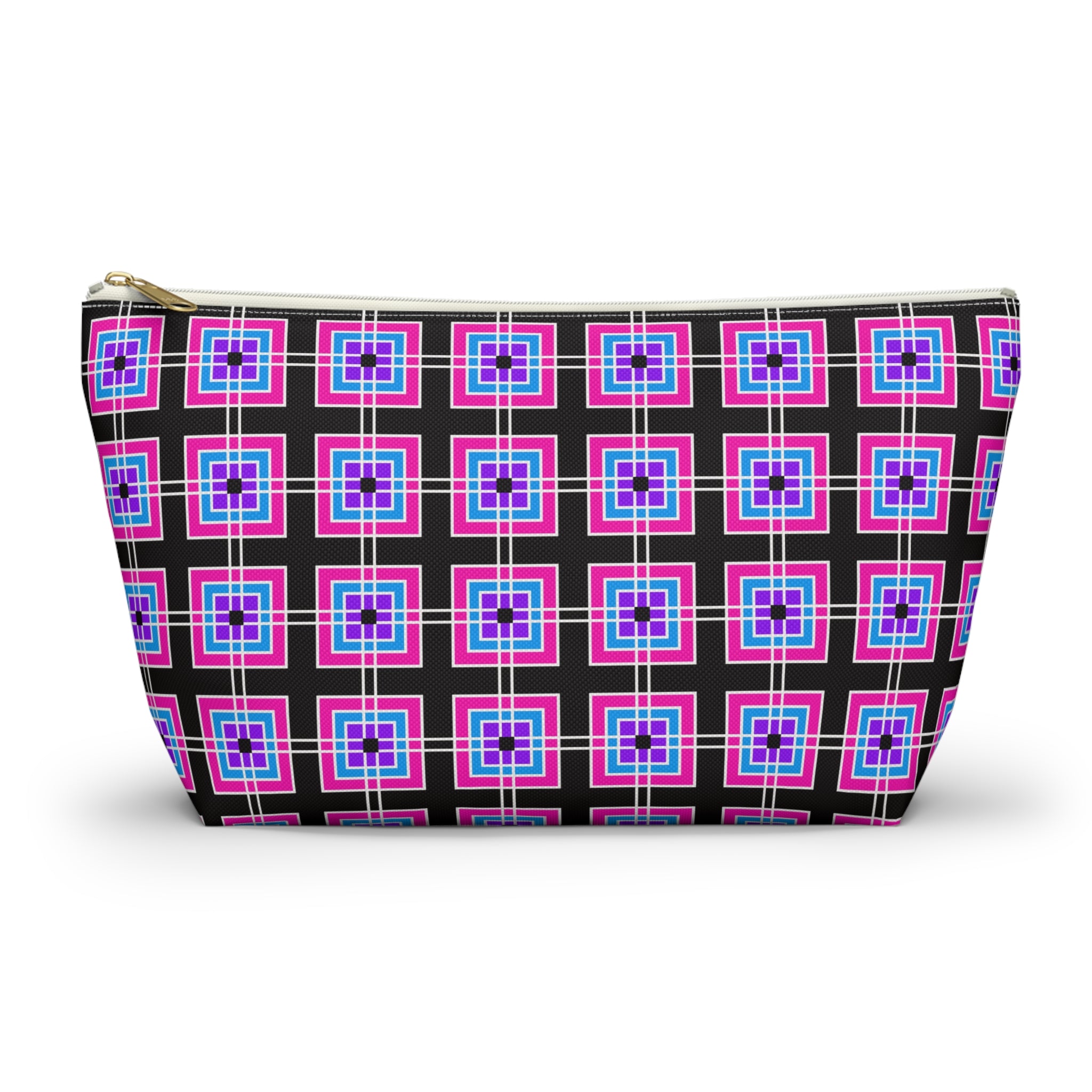 Colorful Geometric Accessory Pouch | Ideal for Makeup, Travel, Gifts, Organizing, School, Home