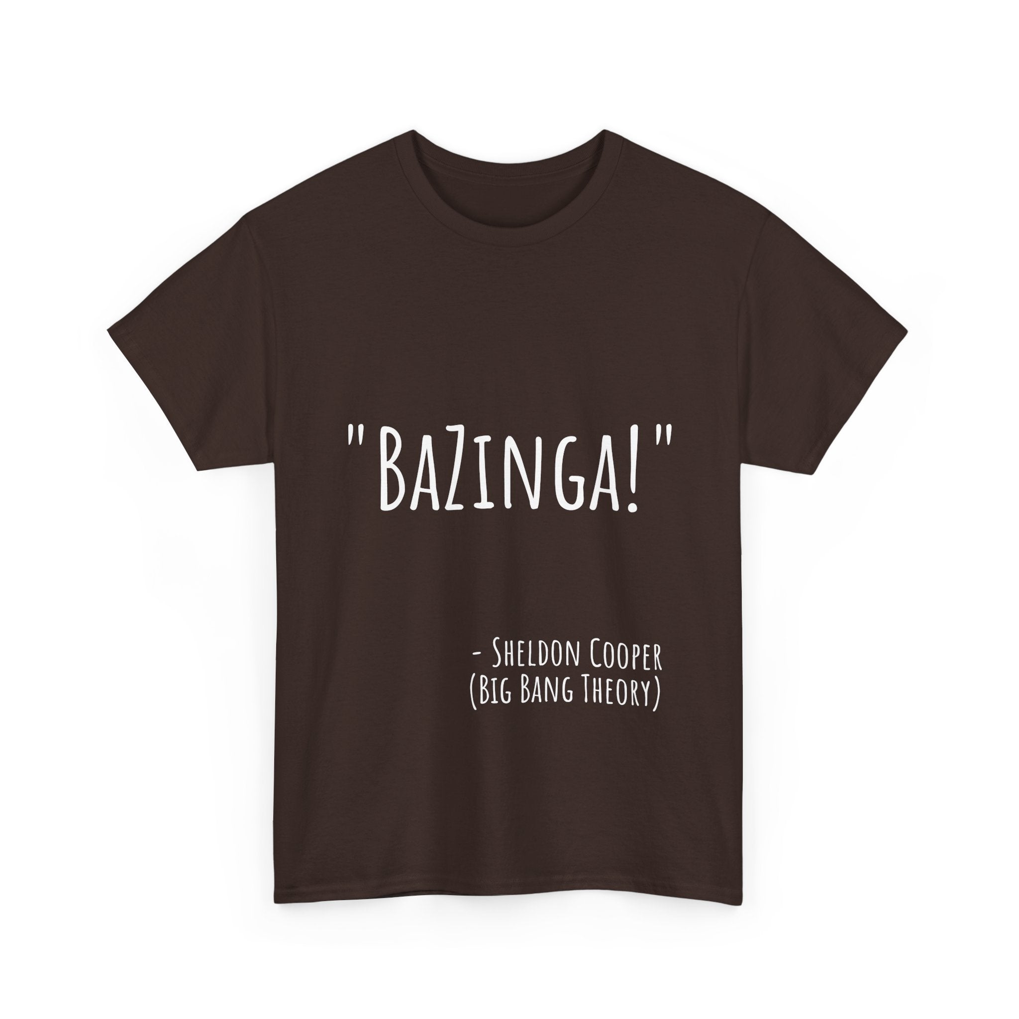 Bazinga! Unisex Cotton Tee - Fun Graphic T-Shirt for Big Bang Theory Fans, Gift for Birthdays, Casual Wear, Nerd Culture Apparel