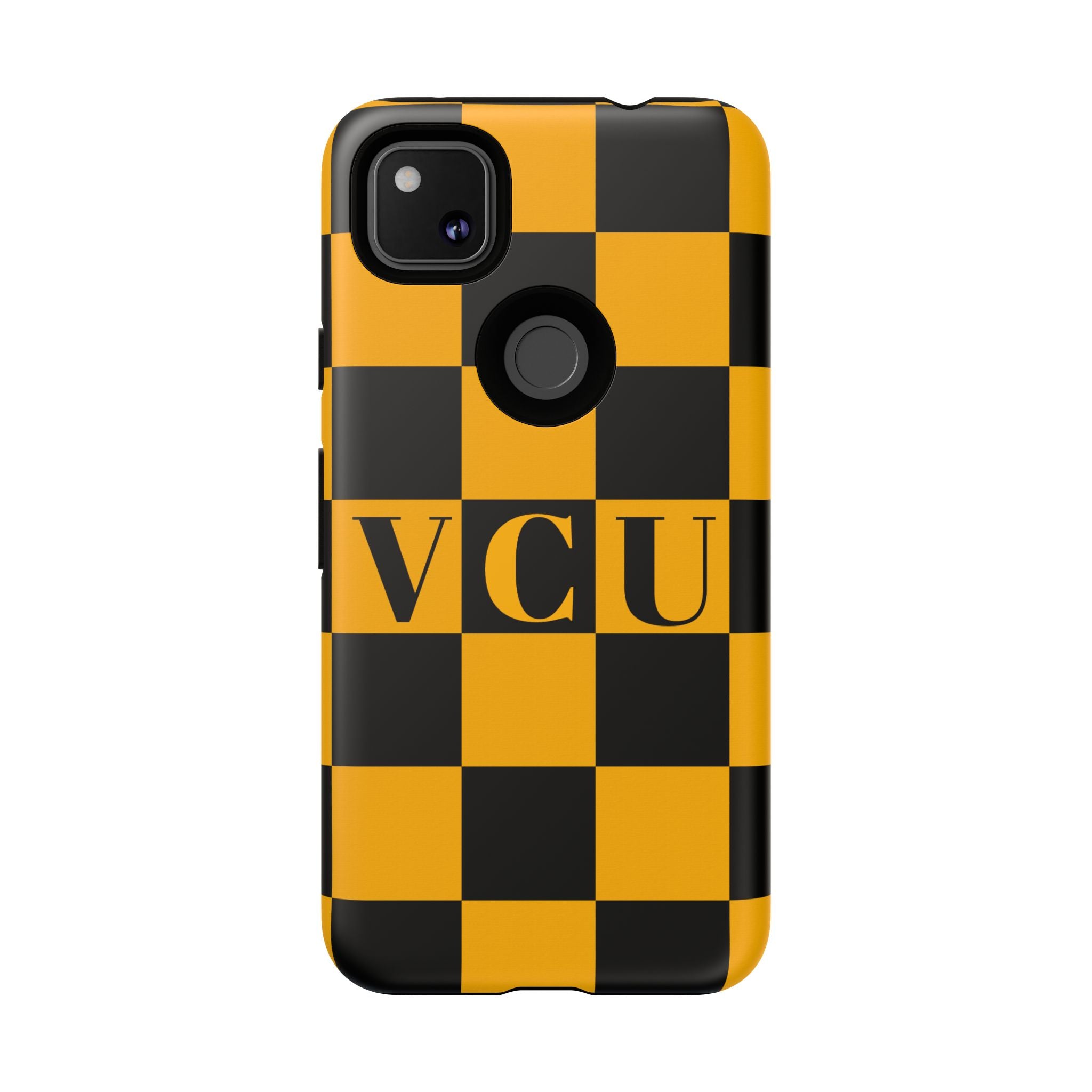 VCU Checkered Phone Case, Tough Cases for VCU Fans, College Student Gear, Sports Team Accessory, Unique Gift Idea