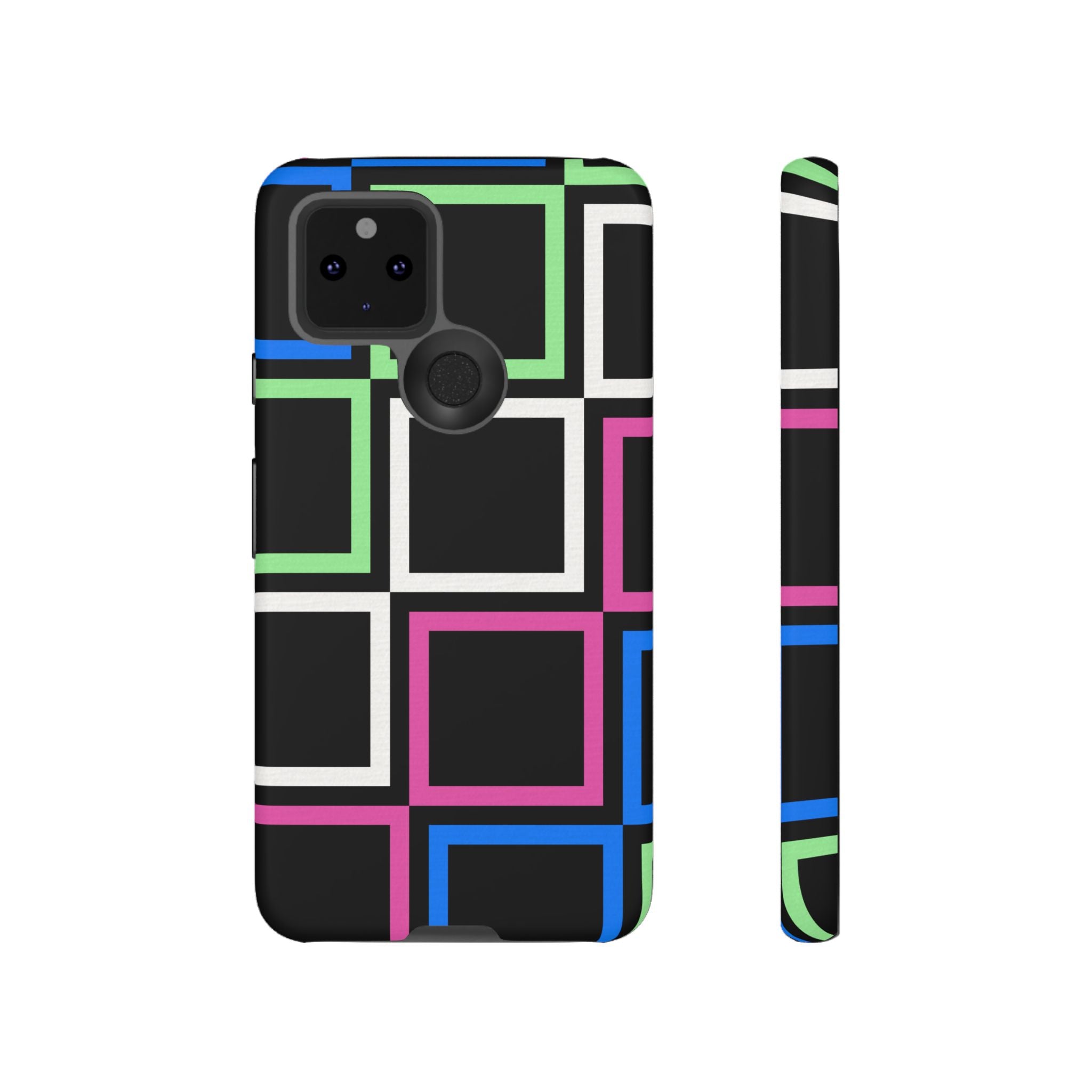 Colorful Geometric Phone Case - Tough Cases, Durable Cover, Stylish Accessory, Gift for Her, Tech Lover