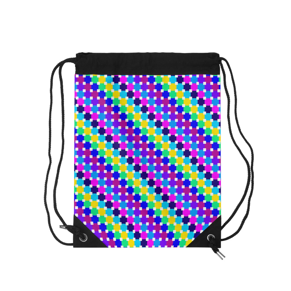 Vibrant Drawstring Bag - Colorful Backpack for School, Gym, Travel, Gift for Friends, Festival Essential