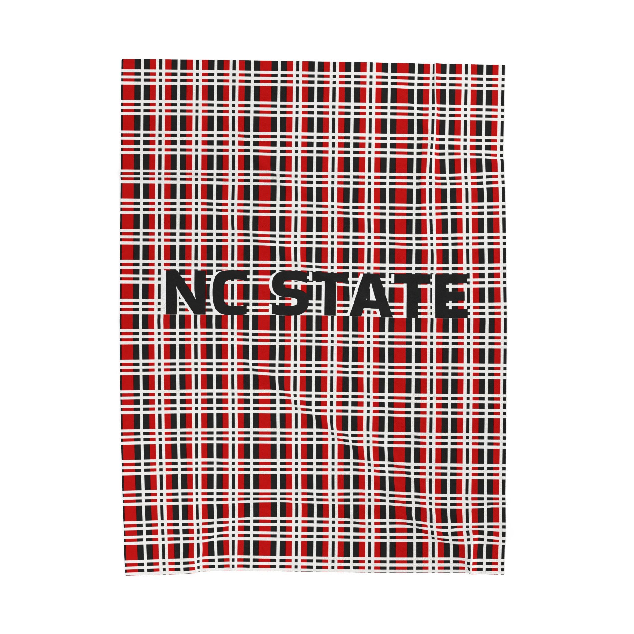 NC State Velveteen Plush Blanket, Cozy Fleece Throw, College Dorm Decor, Game Day Essential, Gift for Alumni, Student Bedding