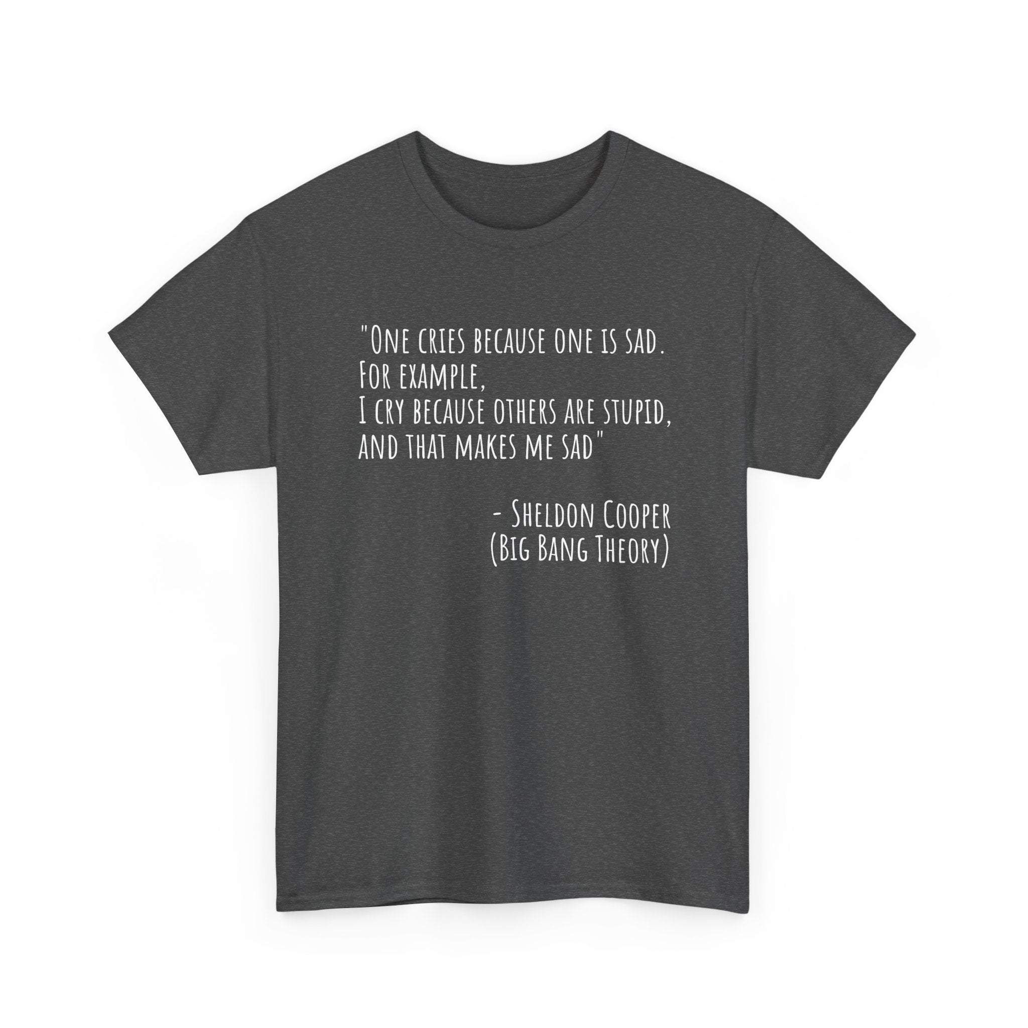 Funny Quote Unisex Tee, Big Bang Theory Shirt, Cotton Graphic Tee, Gift for TV Show Fans, Casual Wear, Humor Apparel