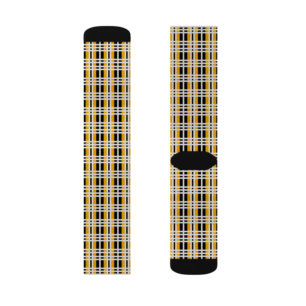 Plaid Sublimation Socks | Cozy Fall Accessory | Gifts for Her | Stylish Everyday Wear | Unique Fashion Statement | Thanksgiving Apparel