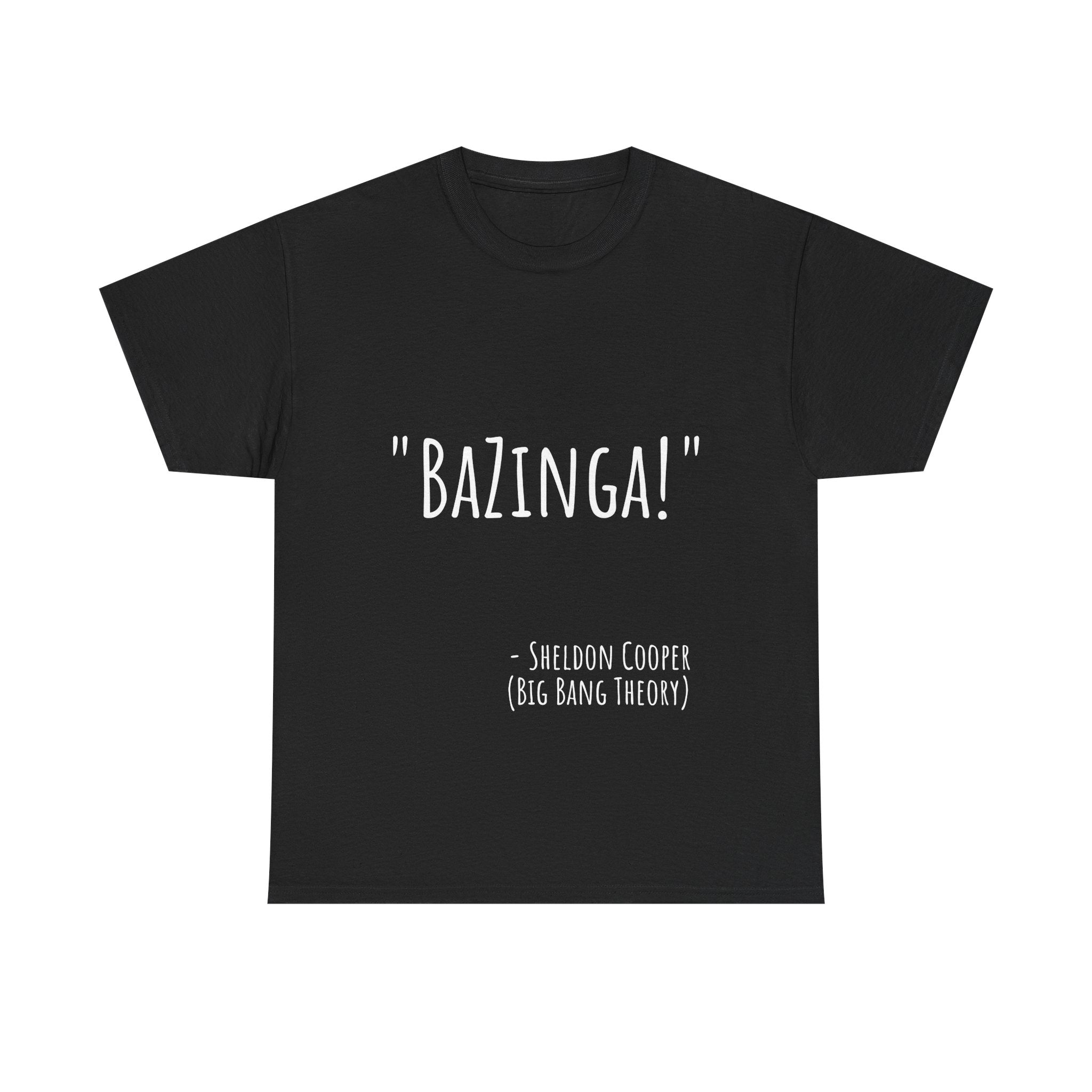 Bazinga! Unisex Cotton Tee - Fun Graphic T-Shirt for Big Bang Theory Fans, Gift for Birthdays, Casual Wear, Nerd Culture Apparel