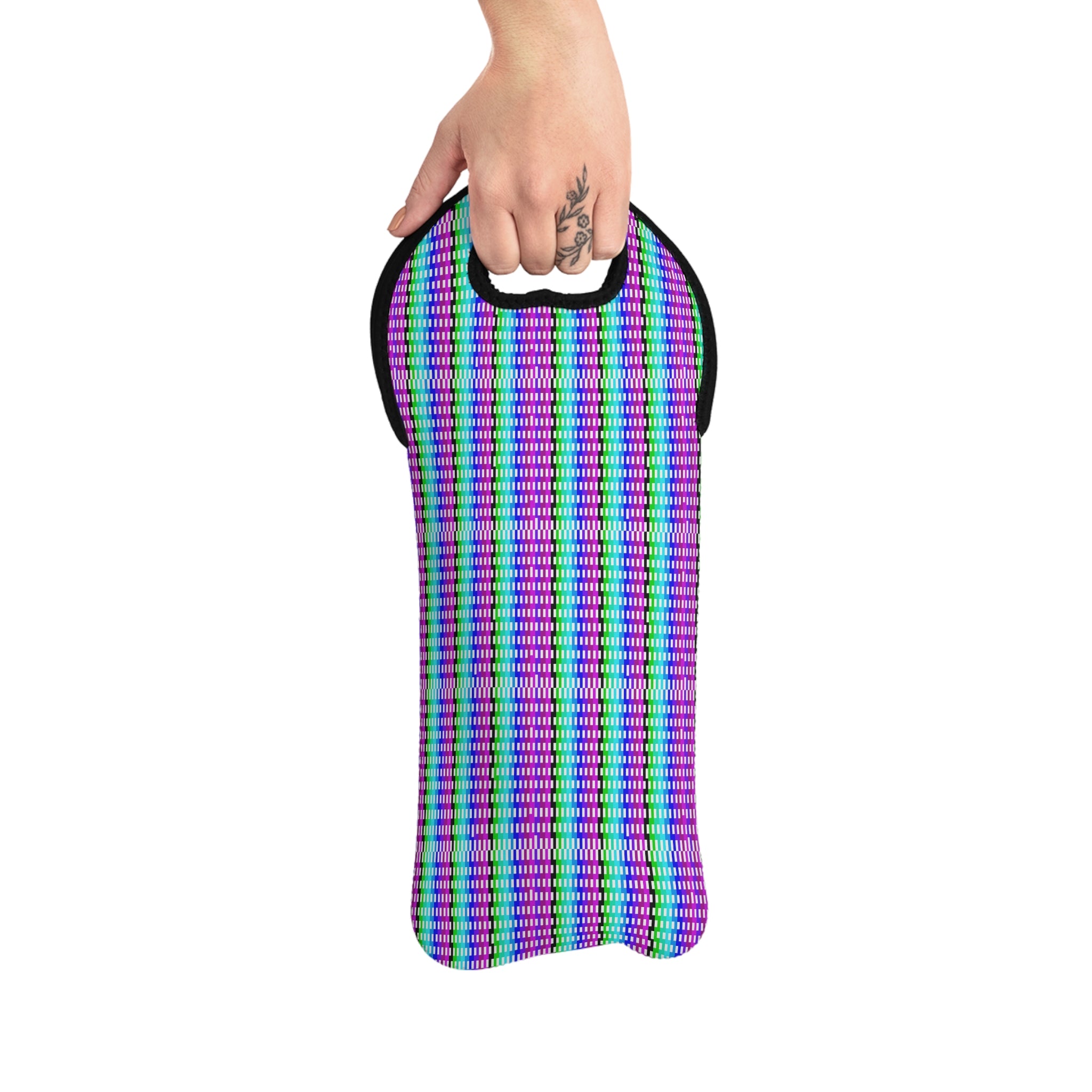 Colorful Wine Tote Bag, Gift for Wine Lovers, Wine Carrier, Fun Party Accessory, Picnic and Travel Essential