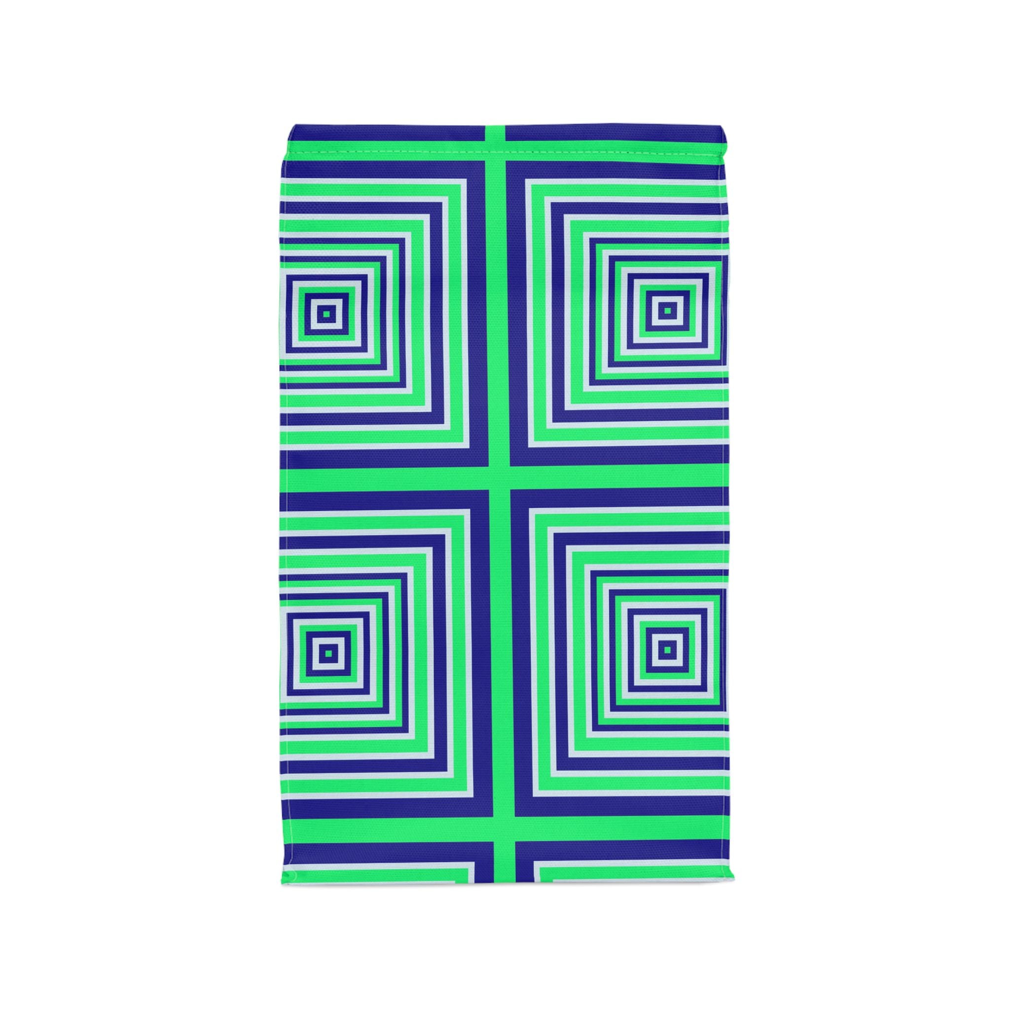 Vibrant Geometric Lunch Bag - Insulated Tote for School, Work, Picnics, Eco-Friendly Snack Carrier, Fun Pattern Stylish Lunch Tote