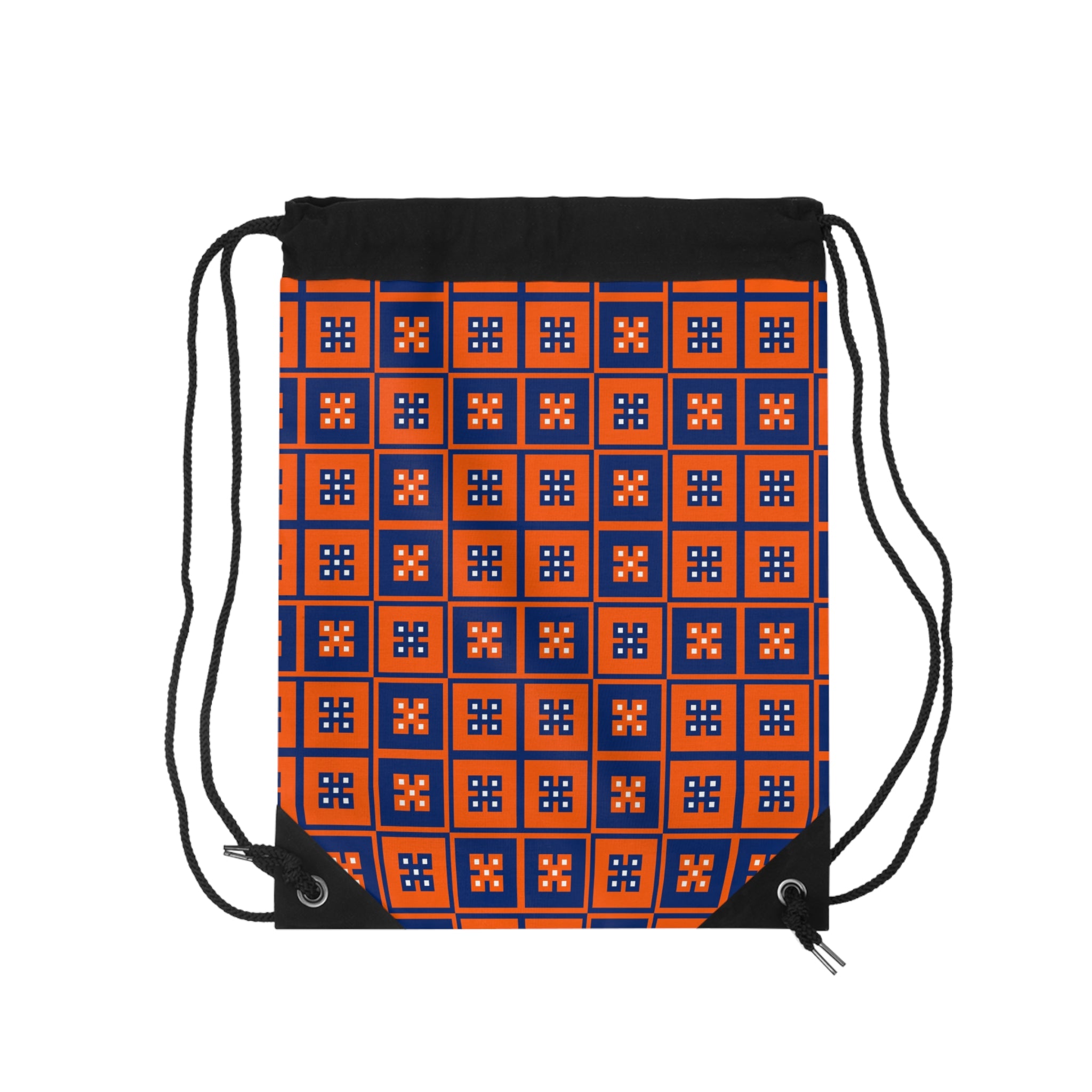 Vibrant Geometric Drawstring Bag - Sporty, Casual, Gym, Gift, Travel, Festival
