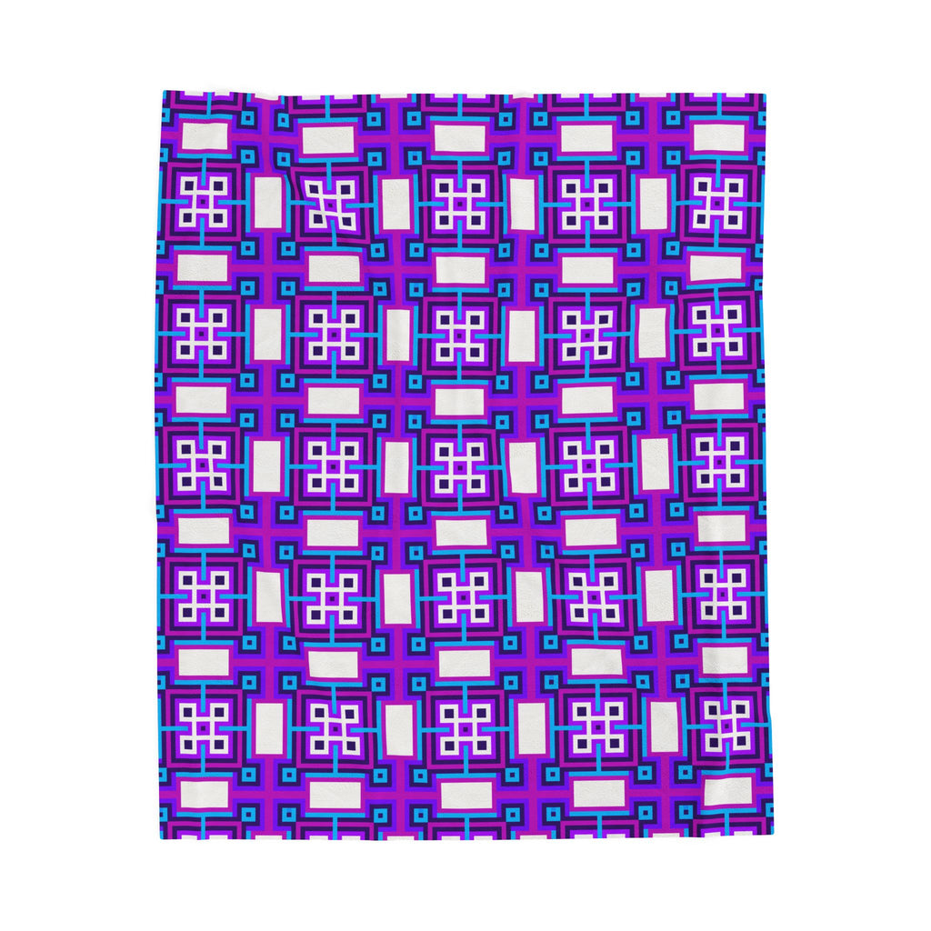 Vibrant Geometric Plush Blanket - Cozy Home Decor, Gift for Her, Unique Throw for Kids, Comfortable Lounge Accessory, Warm Soft Blanket