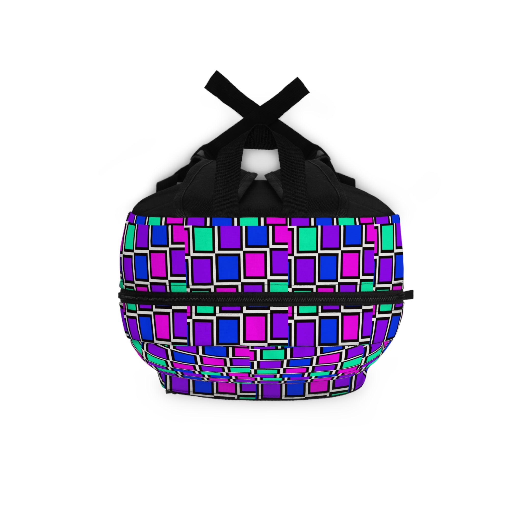 Colorful Patterned Backpack for Students, Trendy School Bag, Gift for Teens, Stylish Travel Companion, Fun Retro Design
