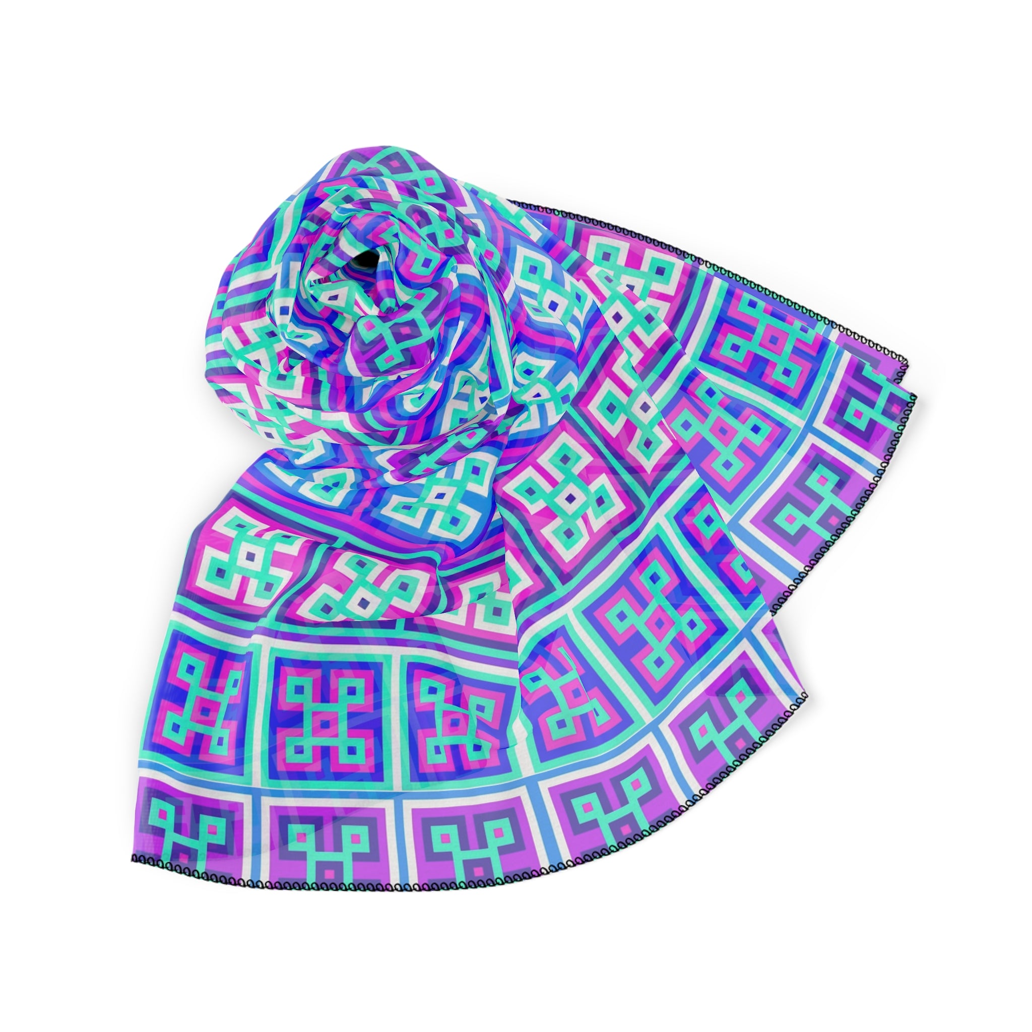 Vibrant Poly Scarf – Colorful Fashion Accessory for Everyday Wear, Perfect for Spring, Summer, Gifts, Festivals, and Travel
