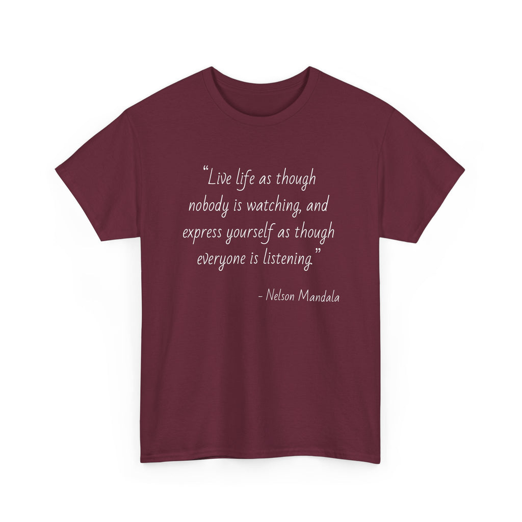 Inspiring Quote Tee - Nelson Mandela, Motivational T-Shirt, Statement Tee, Gift for Inspiration, Everyday Wear