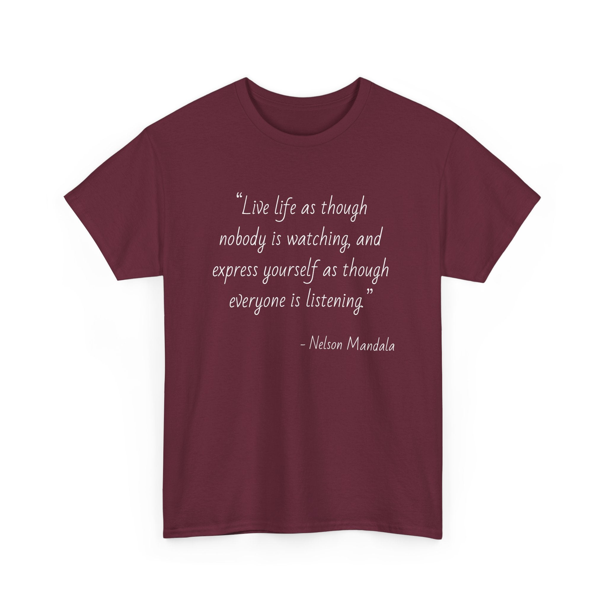 Inspiring Quote Tee - Nelson Mandela, Motivational T-Shirt, Statement Tee, Gift for Inspiration, Everyday Wear