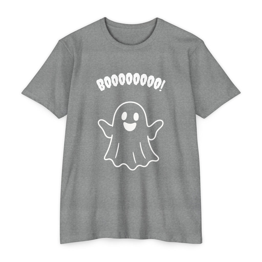 Cute Ghost 'Boooooo!' Unisex T-Shirt for Halloween, Funny T-Shirt, Spooky Tee, Ghost Shirt, Halloween Costume Essential