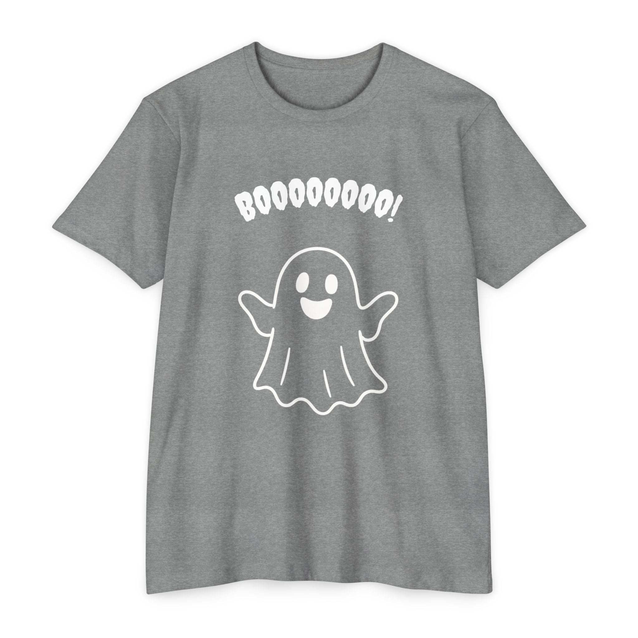 Cute Ghost 'Boooooo!' Unisex T-Shirt for Halloween, Funny T-Shirt, Spooky Tee, Ghost Shirt, Halloween Costume Essential