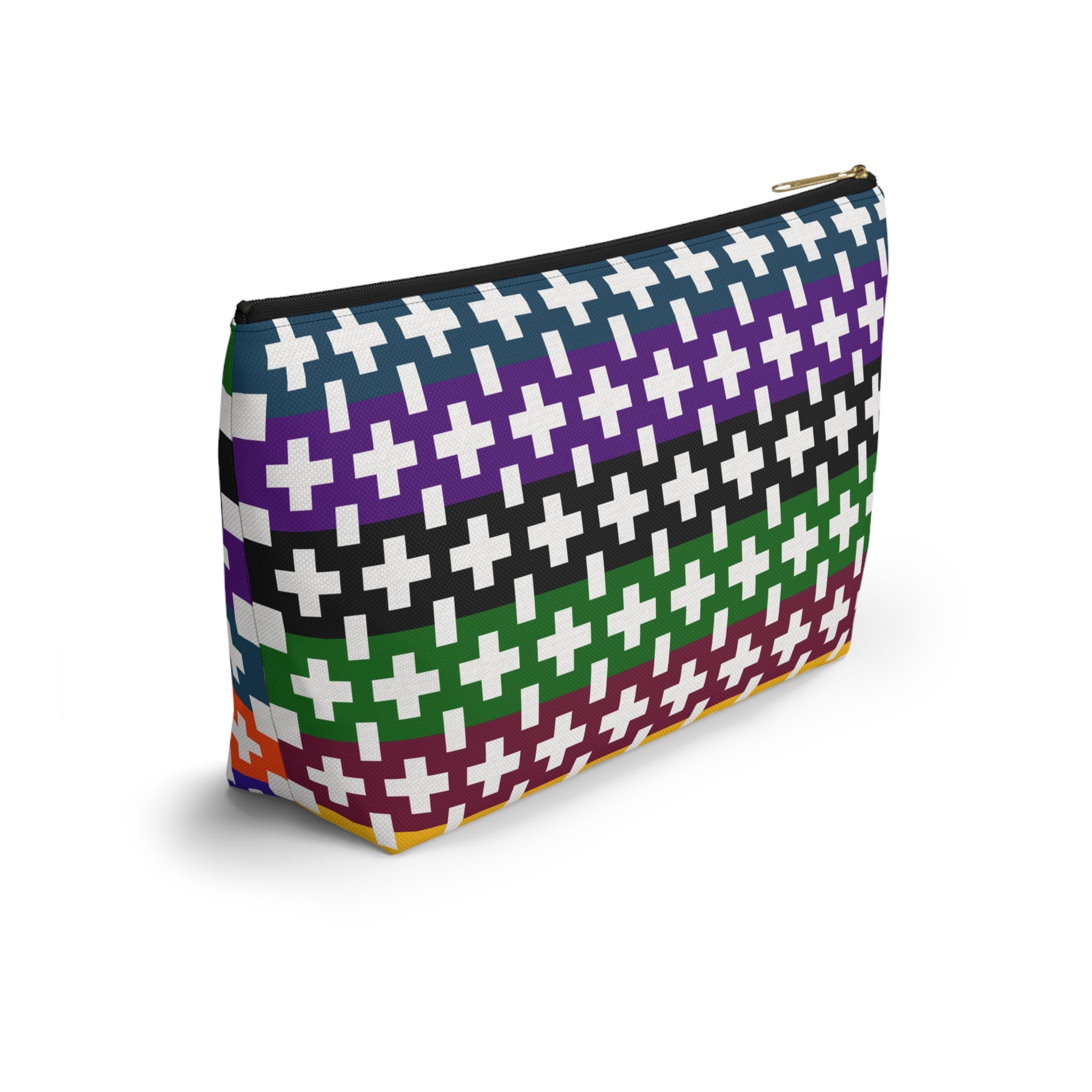 Colorful Geometric Accessory Pouch, Cosmetic Bag, Travel Organizer, Pencil Case, Gifts for Her, Bright Pattern