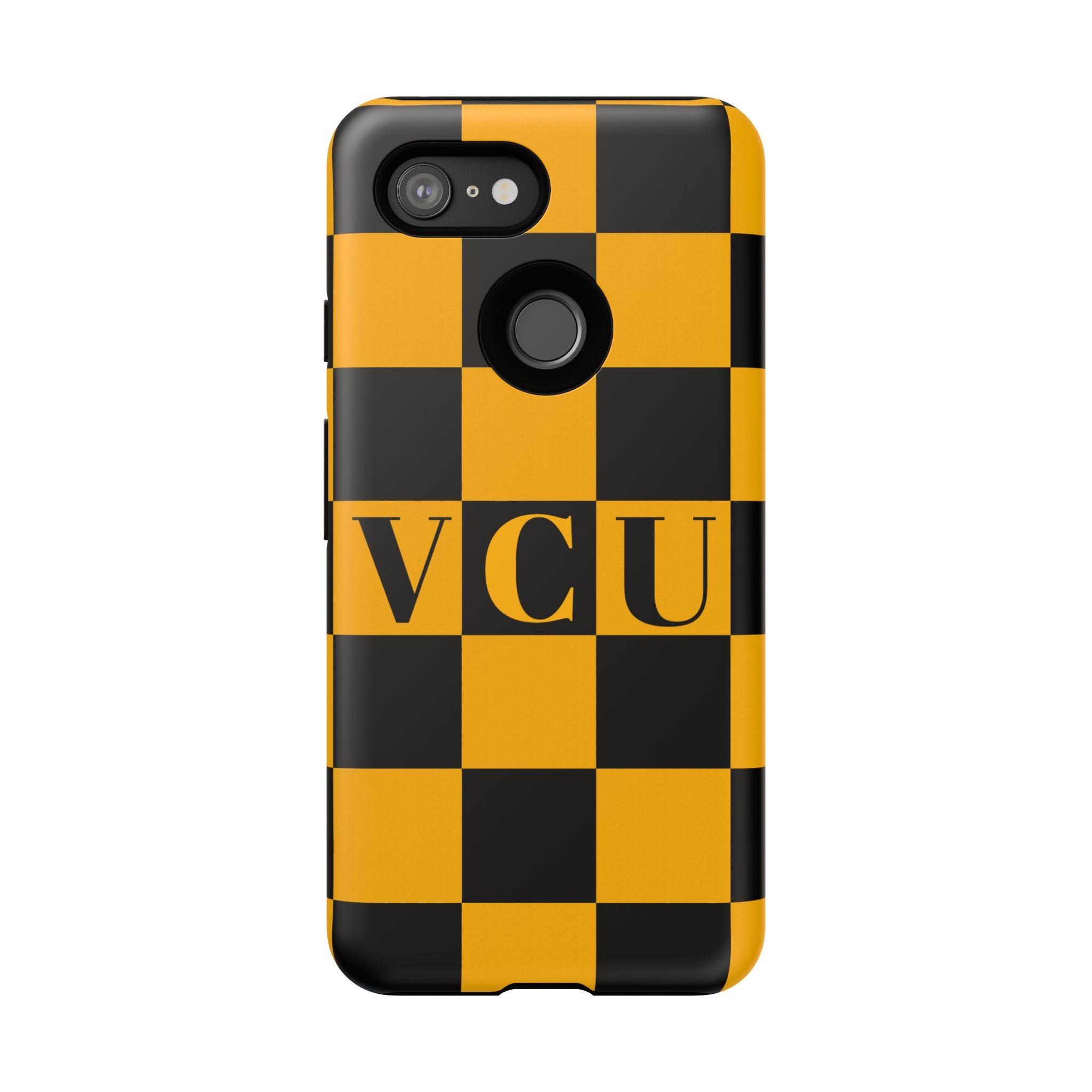 VCU Checkered Phone Case, Tough Cases for VCU Fans, College Student Gear, Sports Team Accessory, Unique Gift Idea