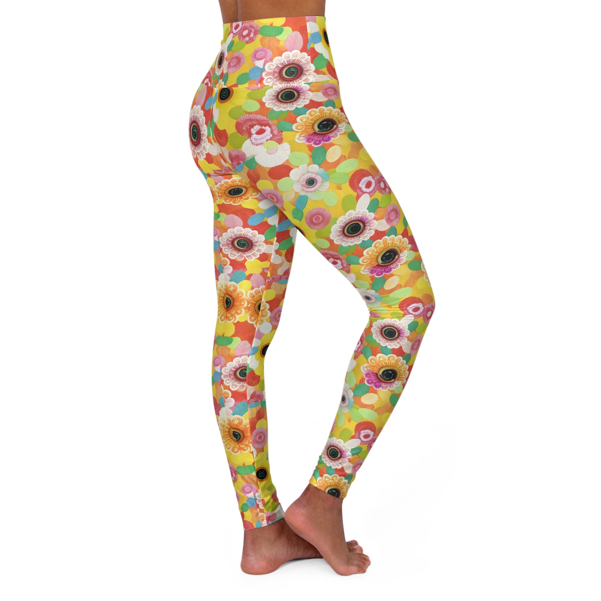 High Waisted Yoga Leggings, Colorful Workout Leggings, Fitness Leggings, Activewear for Women, Yoga Outfit, Casual Leggings