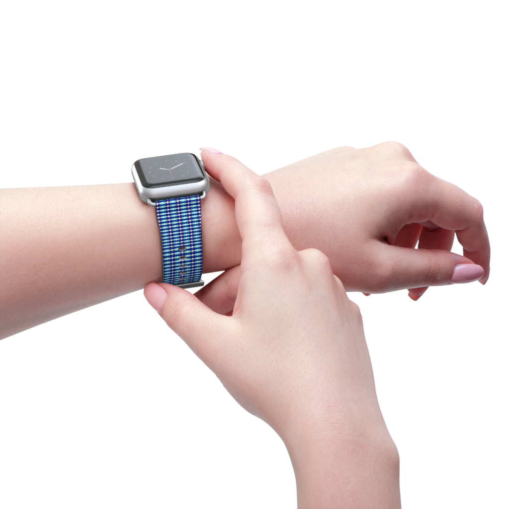 Blue Checkered Watch Band, Stylish Apple Watch Strap, Unisex Accessory, Perfect Gift for Any Occasion, Trendy Sports Band, Comfortable [...]