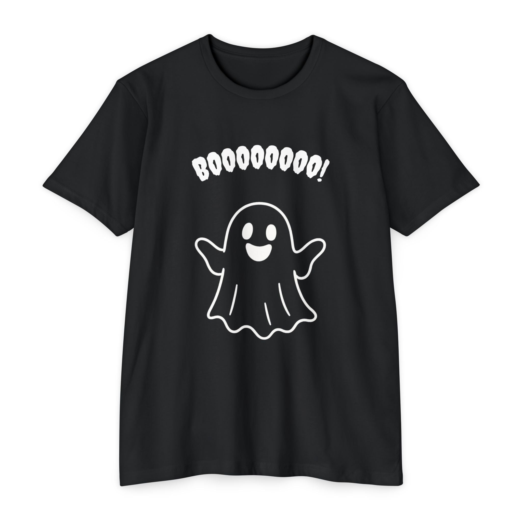 Cute Ghost 'Boooooo!' Unisex T-Shirt for Halloween, Funny T-Shirt, Spooky Tee, Ghost Shirt, Halloween Costume Essential
