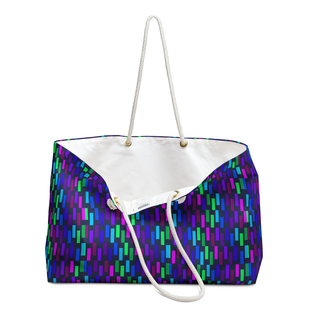 Vibrant Weekend Getaway Bag, Travel Tote, Stylish Gym Bag, Colorful Beach Bag, Eye-Catching Overnight Bag
