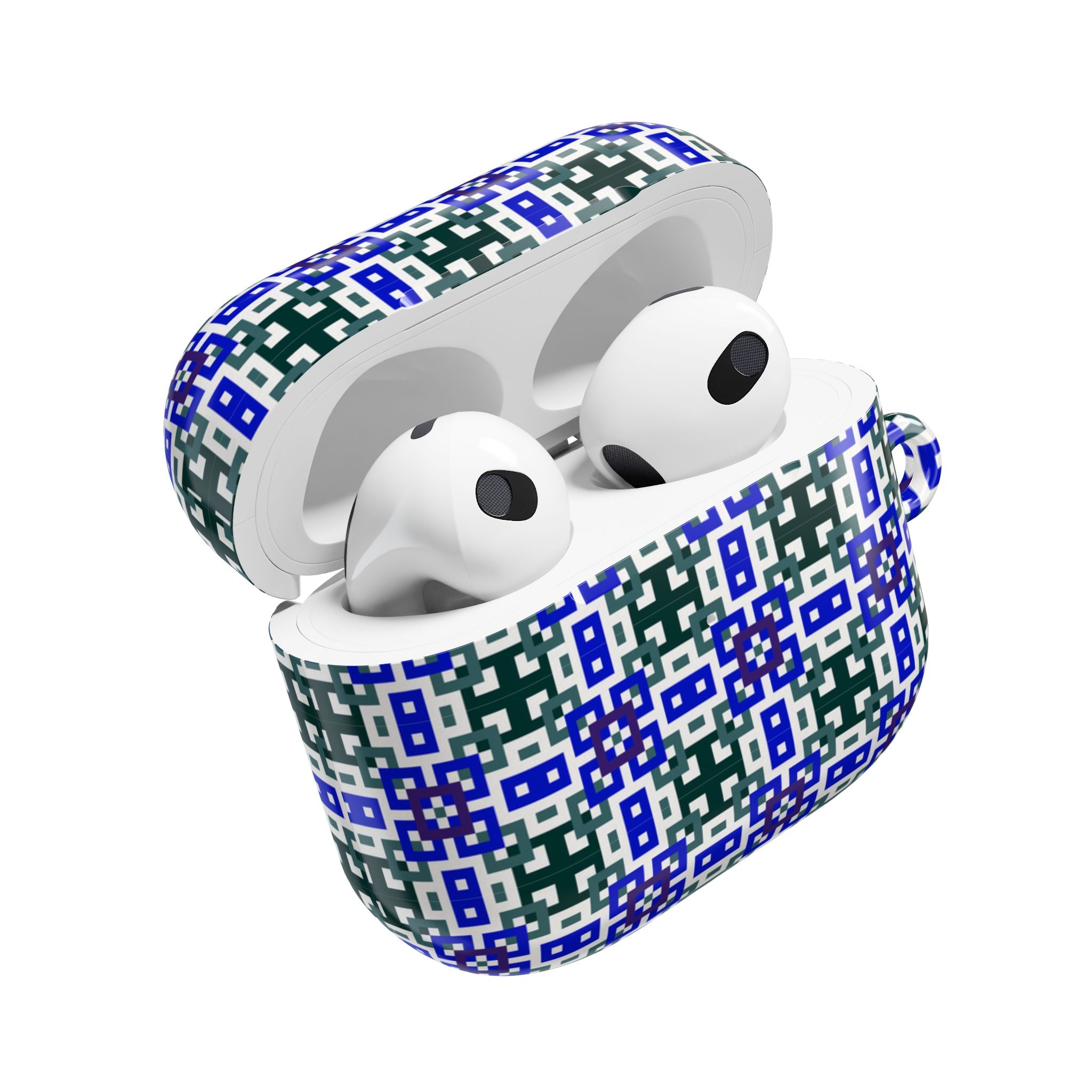 Stylish AirPod Case with Geometric Pattern - Customizable Earbud Protector for Gifts, Fashion Accessory, Tech Gadget Cover, Travel [...]