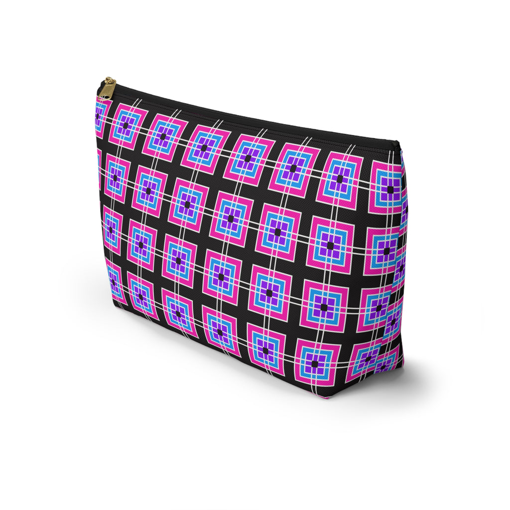 Colorful Geometric Accessory Pouch | Ideal for Makeup, Travel, Gifts, Organizing, School, Home