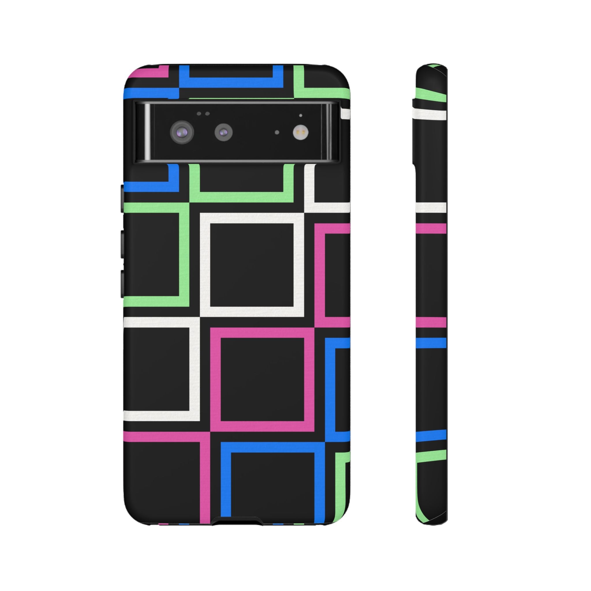Colorful Geometric Phone Case - Tough Cases, Durable Cover, Stylish Accessory, Gift for Her, Tech Lover