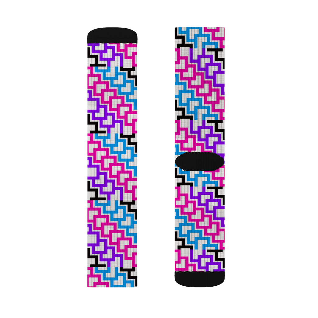 Vibrant Patterned Socks, Colorful Socks, Fun Fashion Socks, Unique Gift for Her, Casual Wear, Festival Accessories