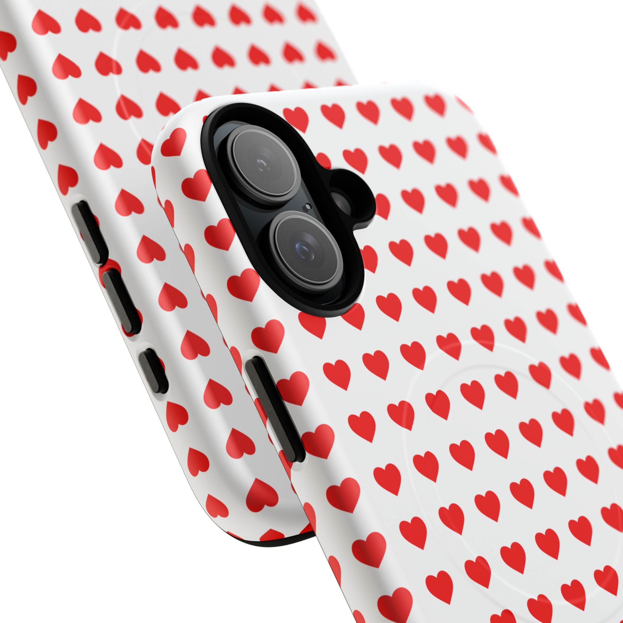 Heart Pattern Phone Case, Tough Magnetic Case, Cute Phone Cover, Valentine Gift, Stylish Accessory