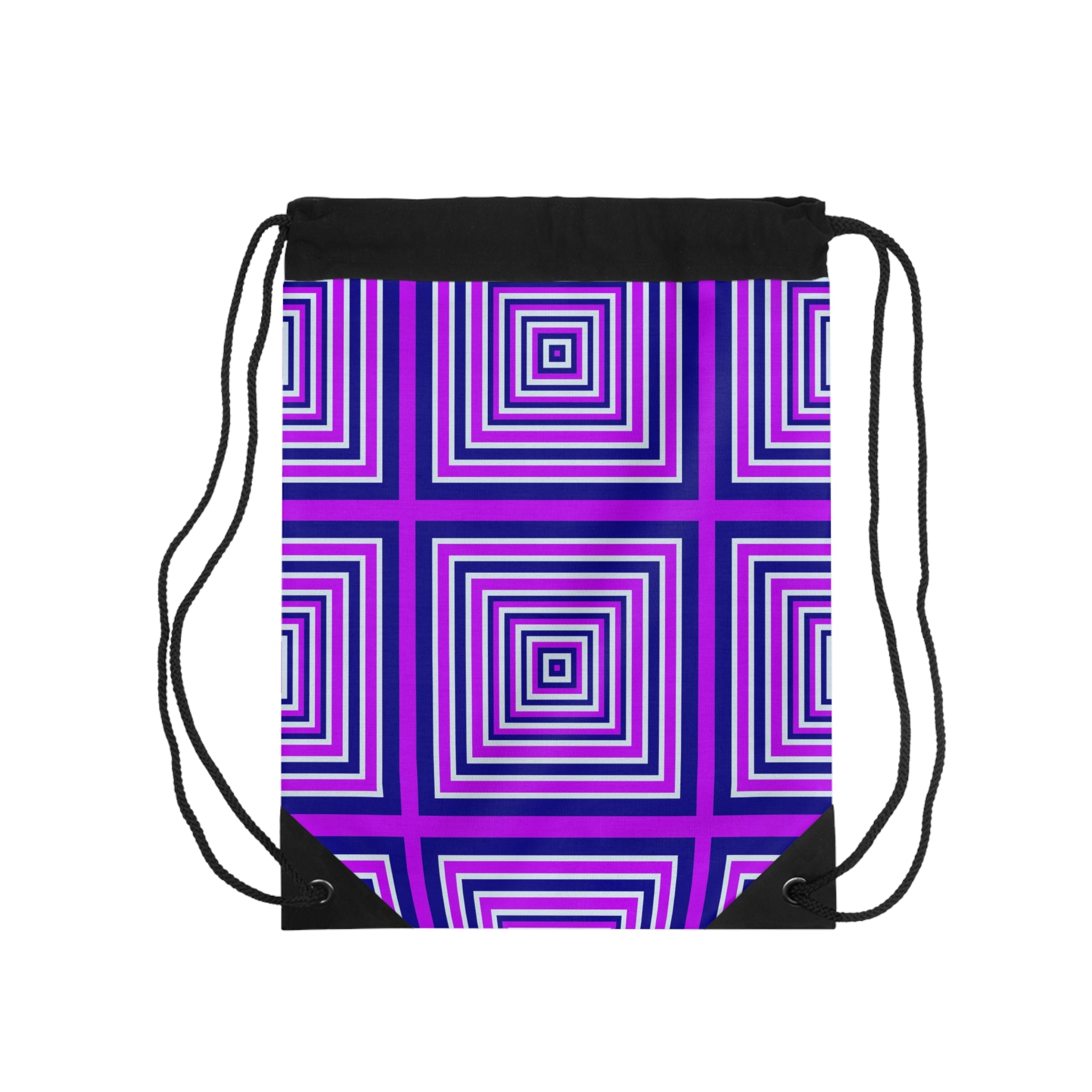 Vibrant Geometric Drawstring Bag - Stylish Gym Sack, Travel BackPack, Gift for Teens, Sports Bag, Unique Tote