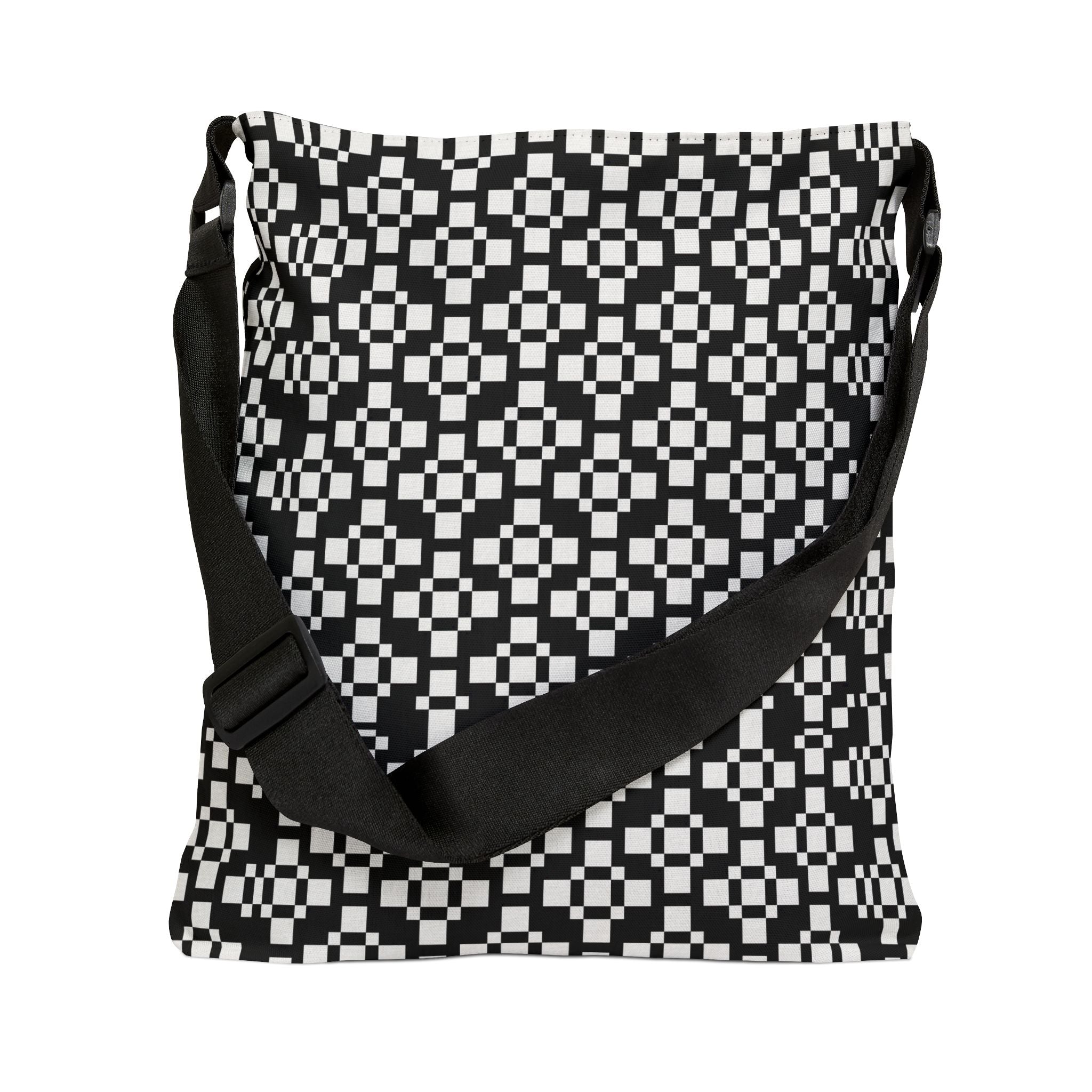Stylish Adjustable Tote Bag with Geometric Pattern, Everyday Use, Shopping, Travel, Gifts, Fashion Accessories, Eco-Friendly Bag