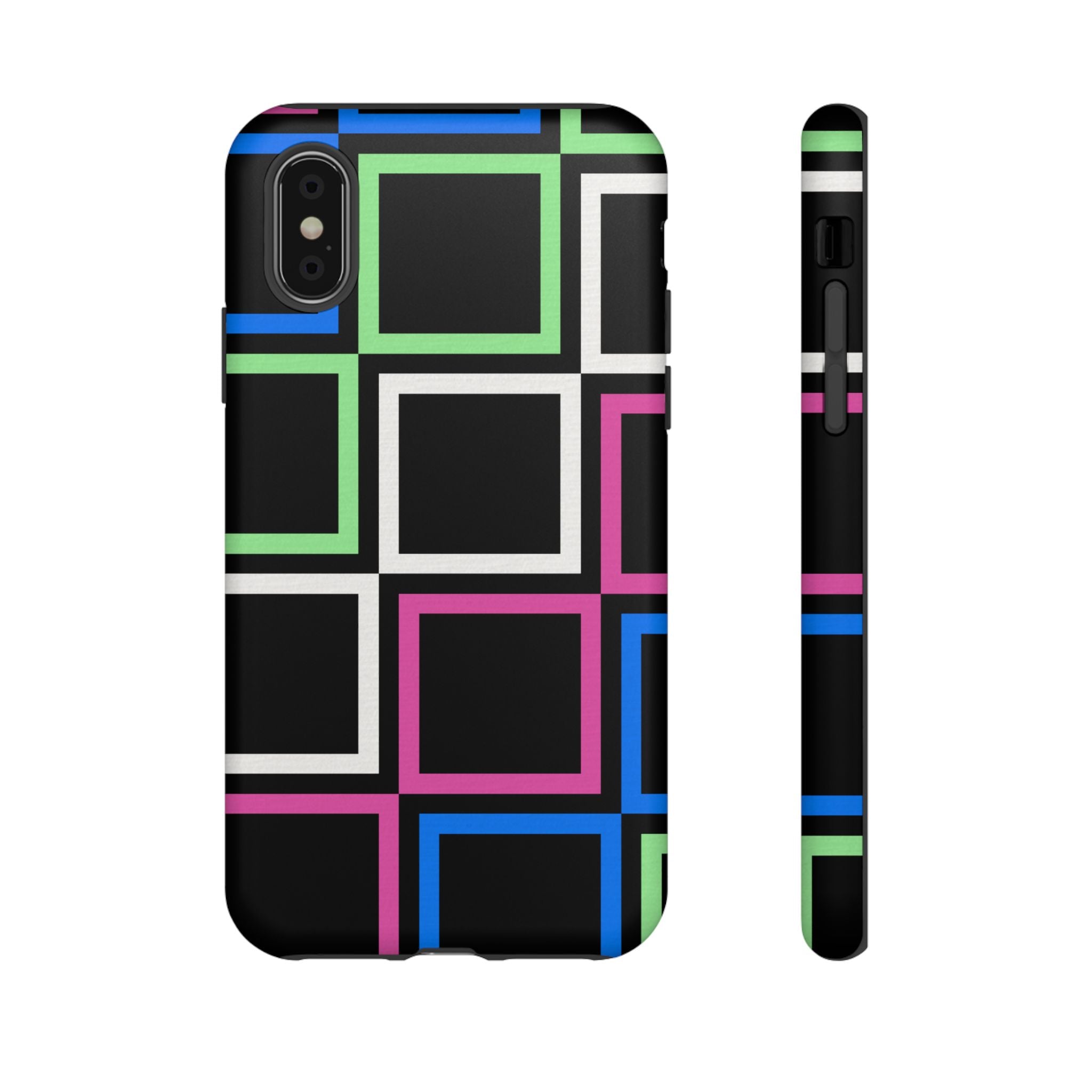 Colorful Geometric Phone Case - Tough Cases, Durable Cover, Stylish Accessory, Gift for Her, Tech Lover