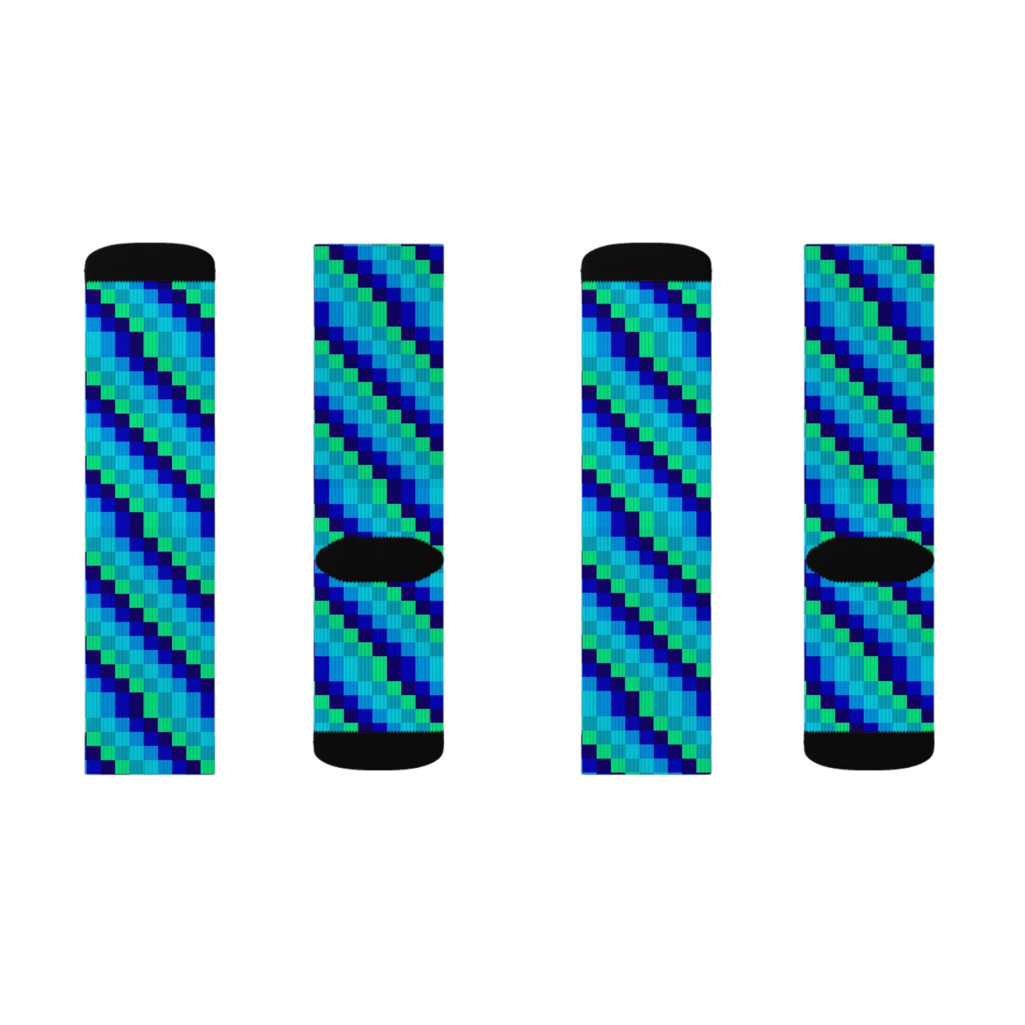 Colorful Geometric Sublimation Socks, Comfortable Fashionable Socks, Unique Gift Socks, Playful Pattern Socks, Cozy Trendy Socks