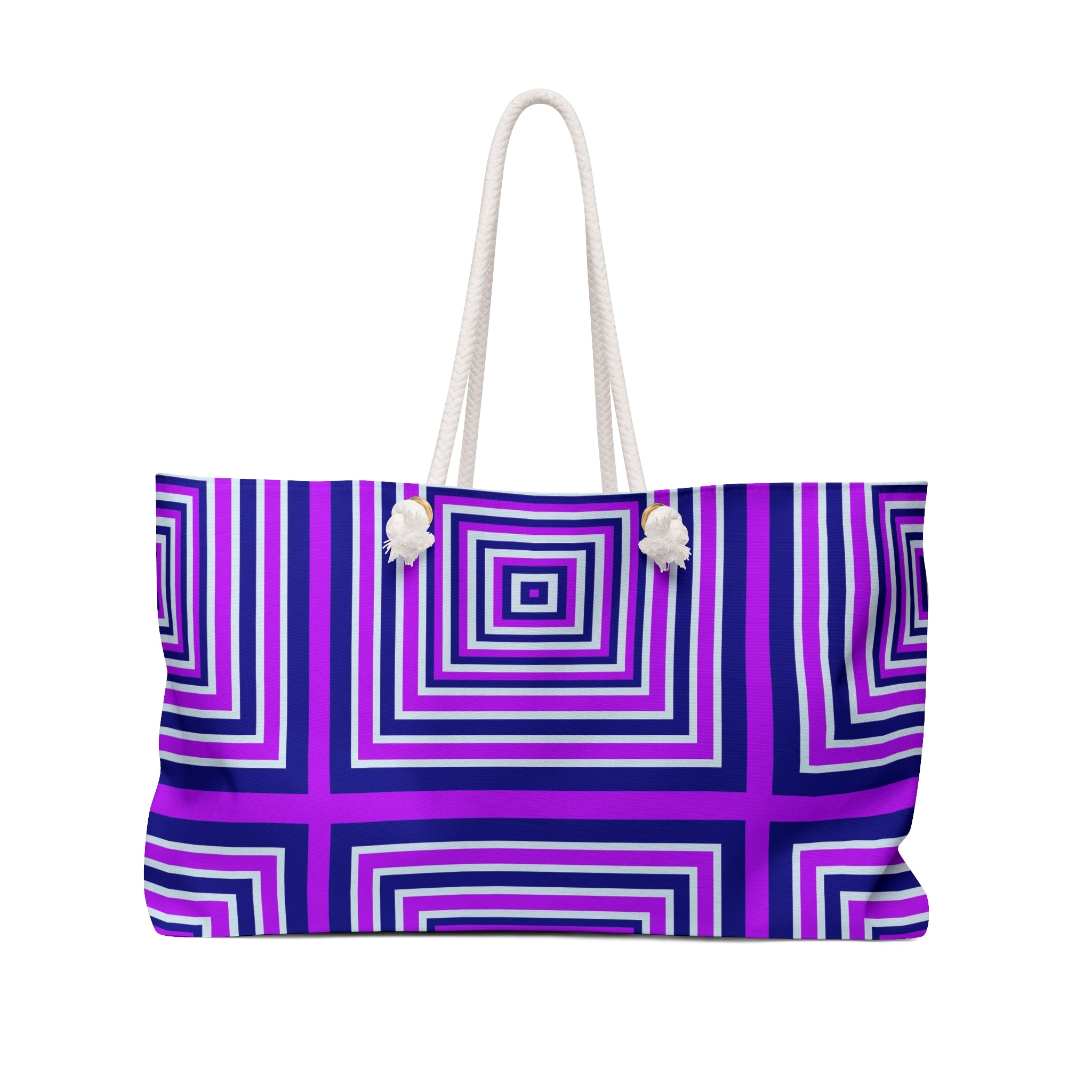 Chic Geometric Weekender Bag for Travel, Gym, Beach, Weekend Getaways, Stylish Travel Tote.