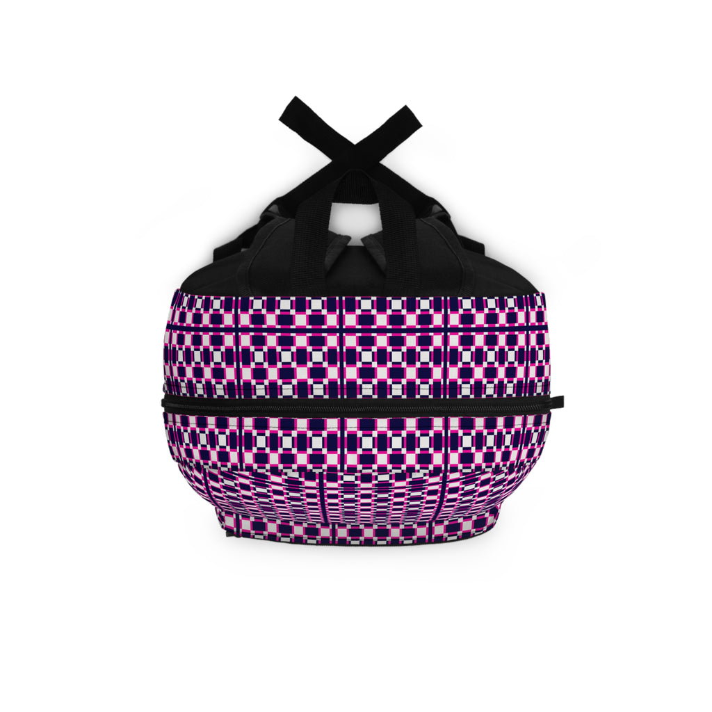 Vibrant Geometric Backpack for School, Travel, Eco-Friendly Gift, Patterned Book Bag, Stylish Carry-All