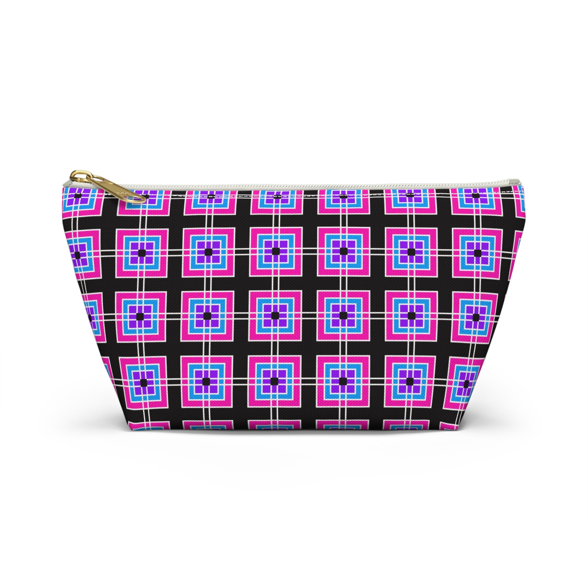 Colorful Geometric Accessory Pouch | Ideal for Makeup, Travel, Gifts, Organizing, School, Home