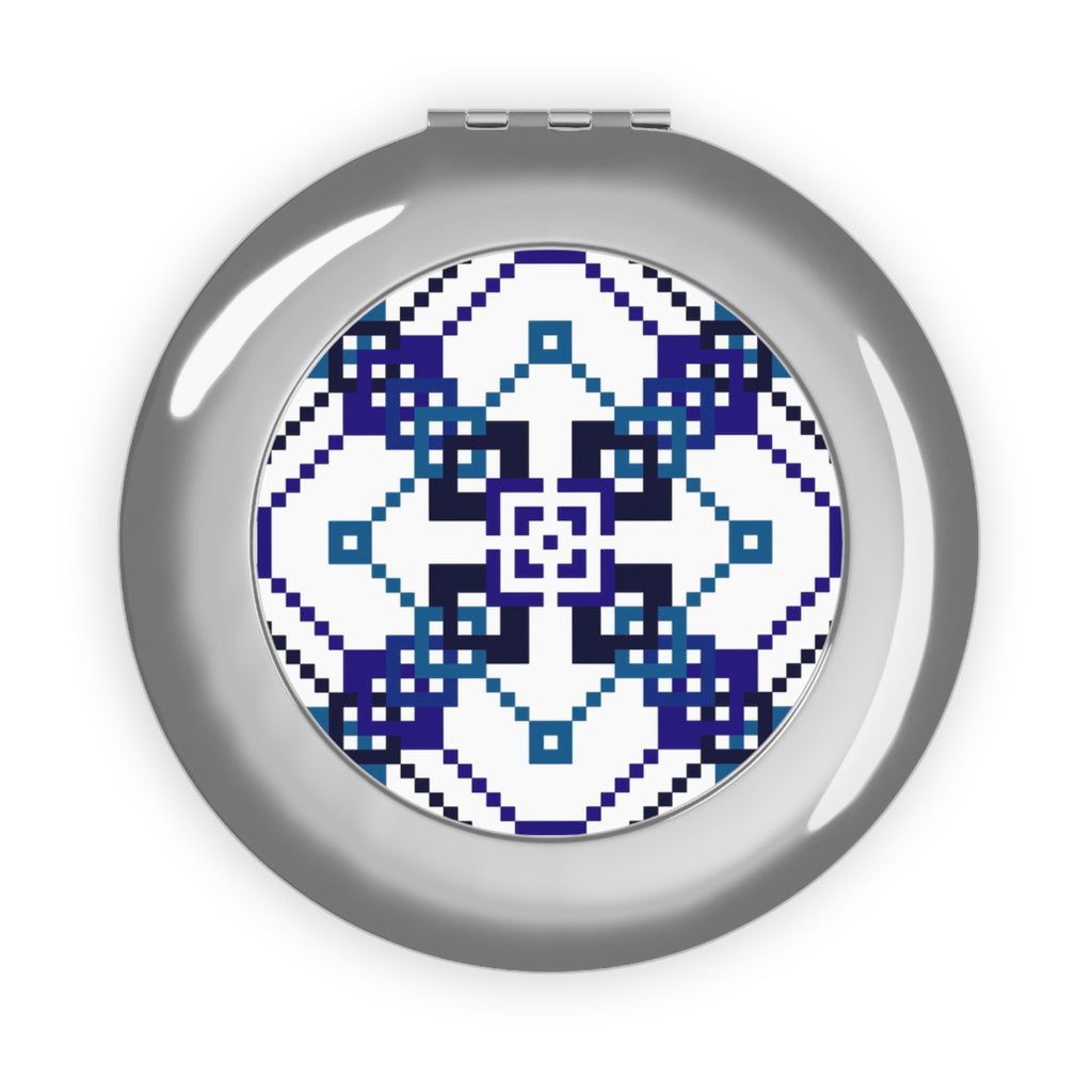 Compact Travel Mirror with Geometric Pattern, Portable Makeup Mirror, Perfect Gift for Travelers, Brides, and Friends, Stylish [...]