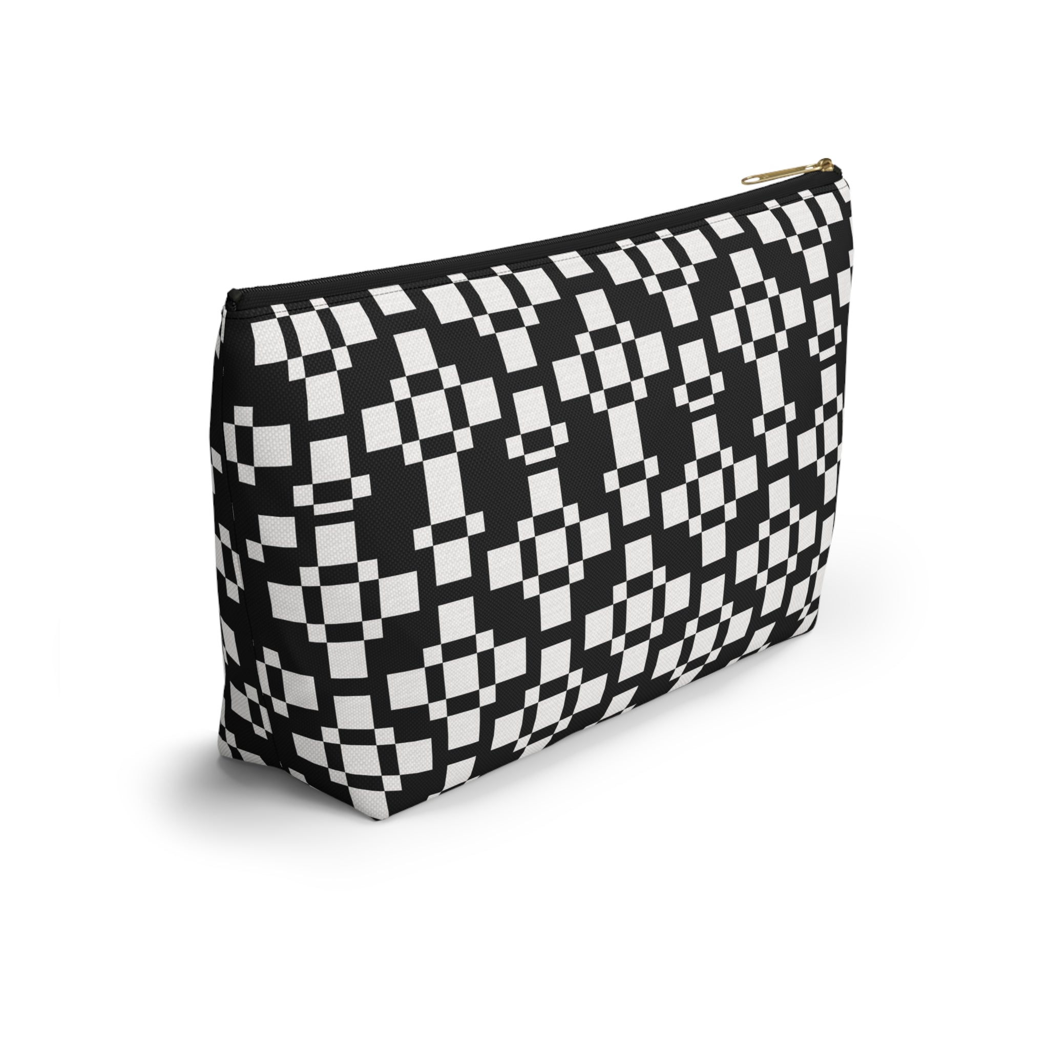 Chic Geometric Accessory Pouch - Minimalist Black and White Makeup Bag, Travel Organizer, Gift for Her, Daily Essentials Case, Stylish [...]
