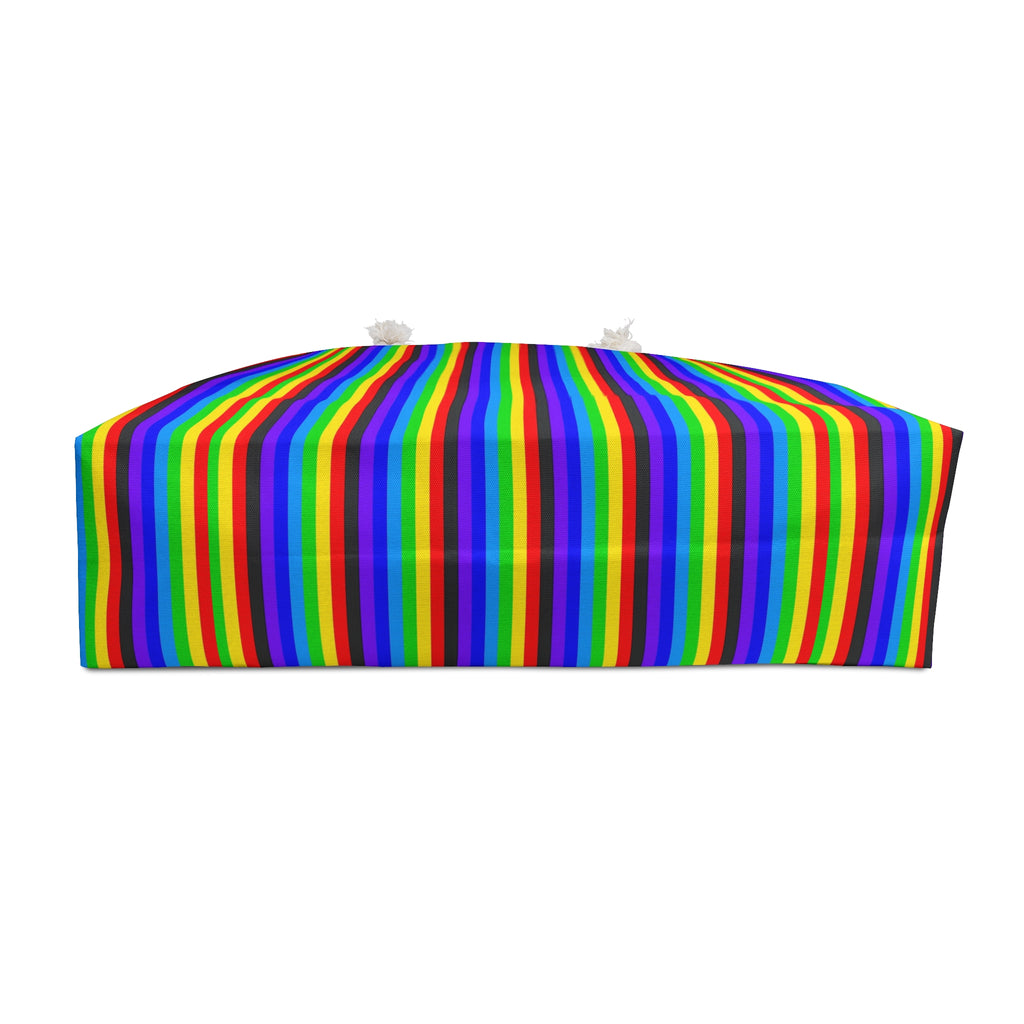Vibrant Rainbow Stripe Weekender Bag - Travel Tote, Gym Bag, Beach Bag, Overnight Bag, Stylish Gift for Her