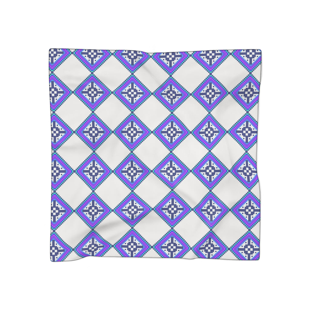 Colorful Geometric Poly Scarf, Lightweight Fashion Accessory, Gift for Her, Trendy Neck Wrap, Summer Style Statement