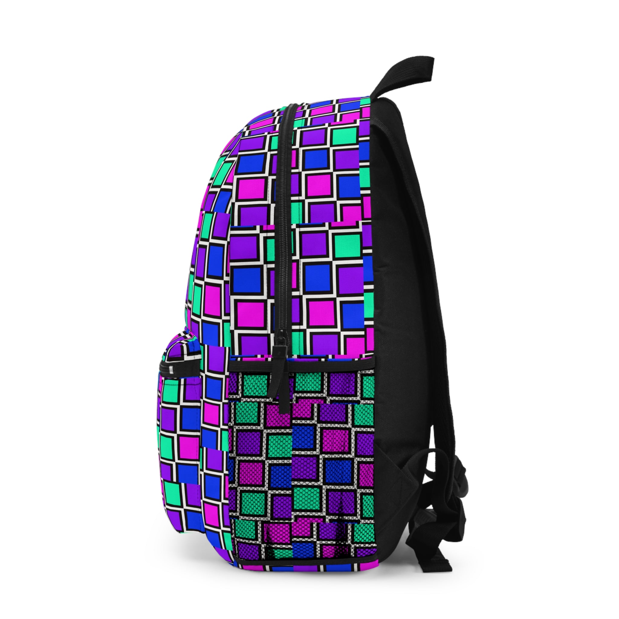 Colorful Patterned Backpack for Students, Trendy School Bag, Gift for Teens, Stylish Travel Companion, Fun Retro Design