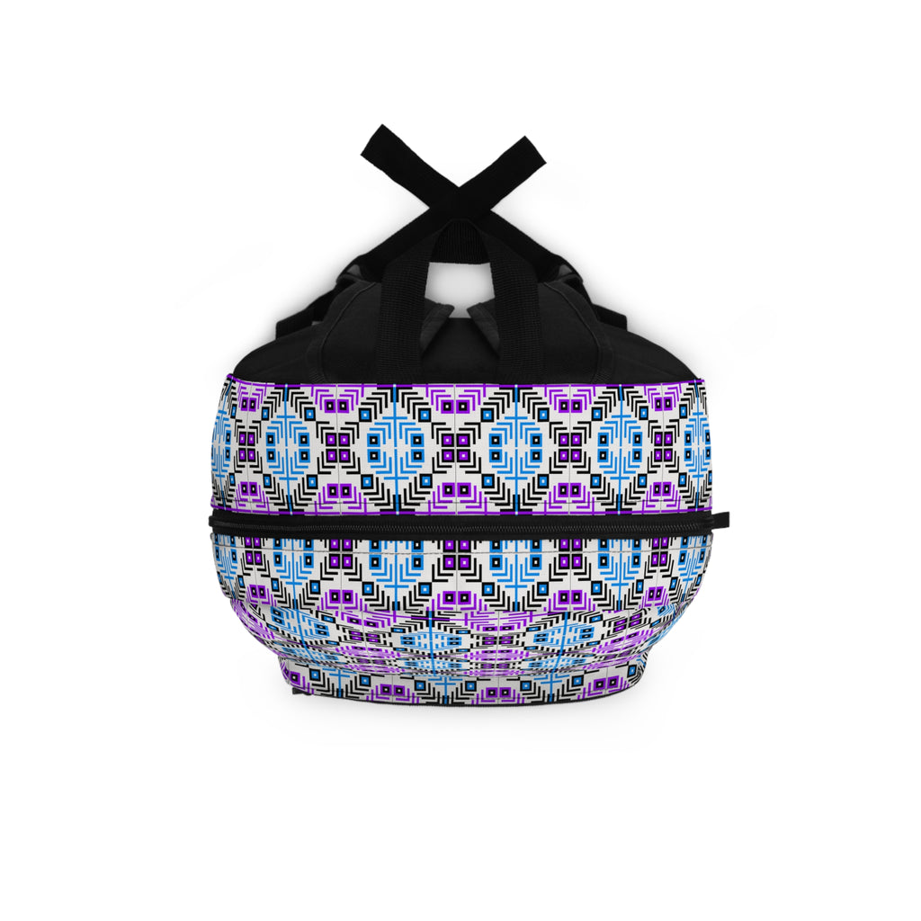 Vibrant Pattern Backpack, Colorful Daypack, Boho Style Bag for Travel, School and Work, Unique Gift for Her, Trendy Tote