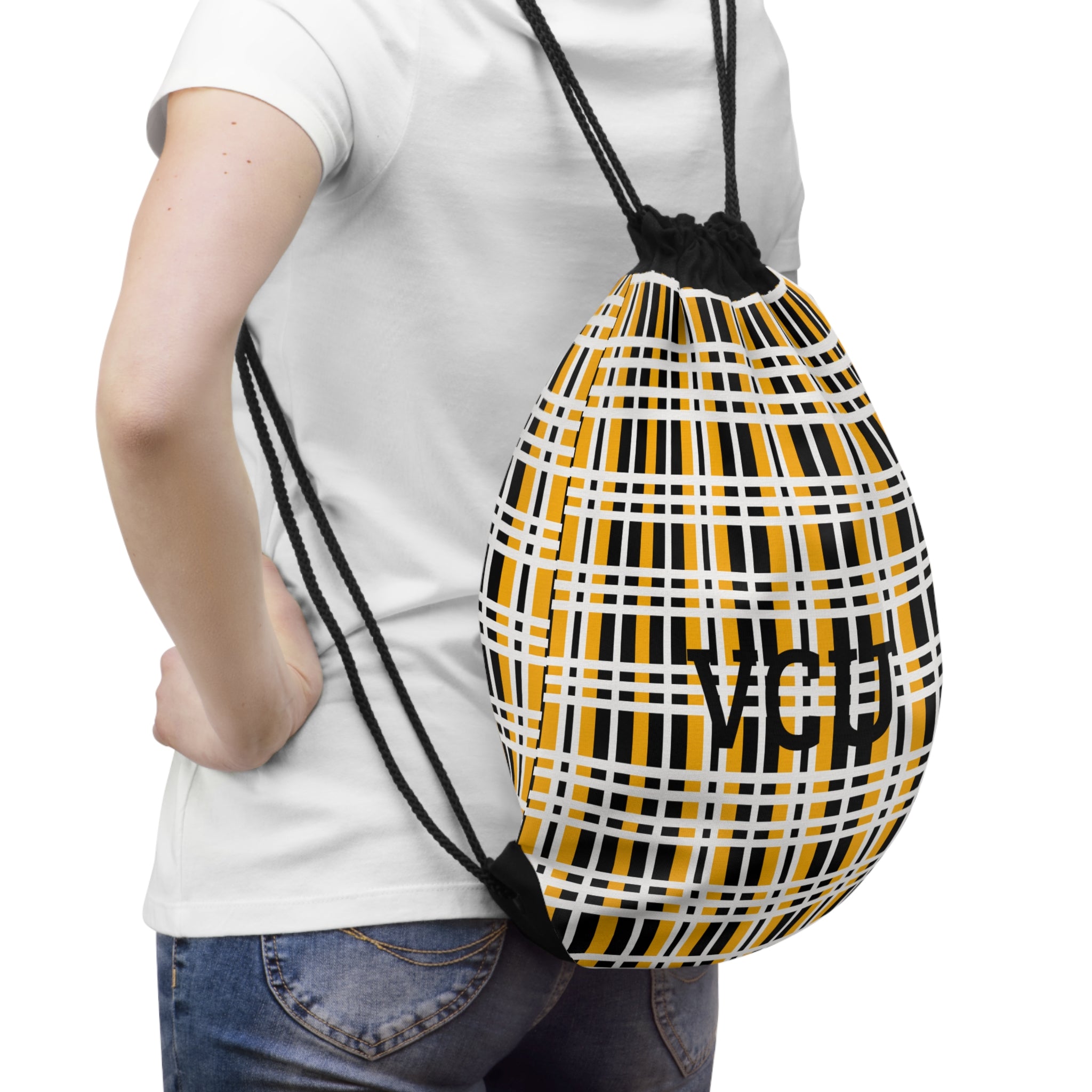Stylish Plaid Drawstring Bag for Everyday Use, Gym, School, Travel, Reusable Tote, Perfect Gift for Students and Friends