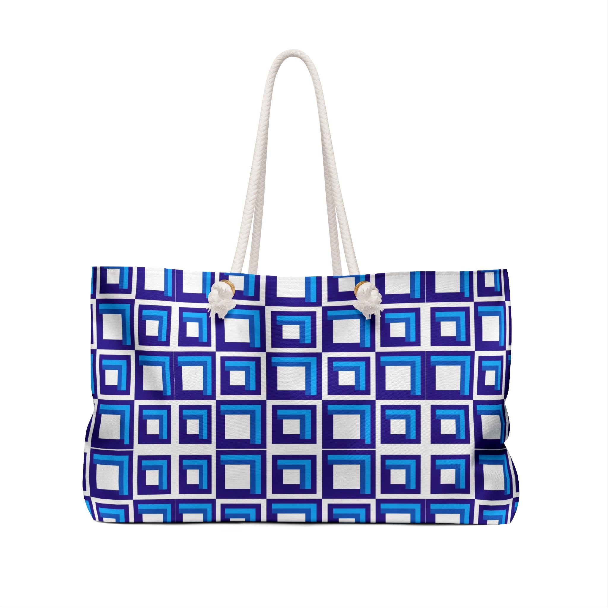 Stylish Geometric Weekender Bag - Perfect for Travel, Gym, Beach, Weekend Getaways, Gifts for Her