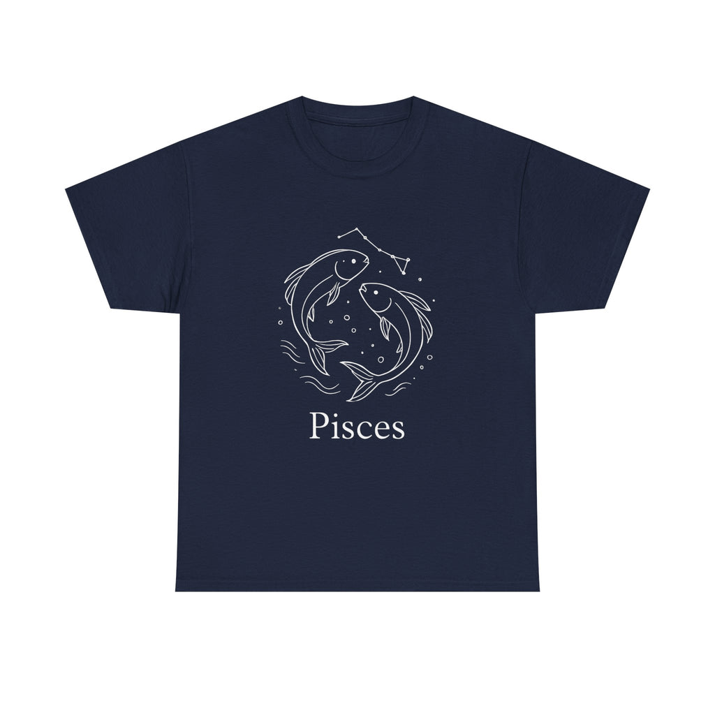 Pisces Unisex Heavy Cotton Tee, Astrology Shirt, Zodiac Gift, Horoscope Apparel, Birthday T-Shirt, Star Sign Clothing