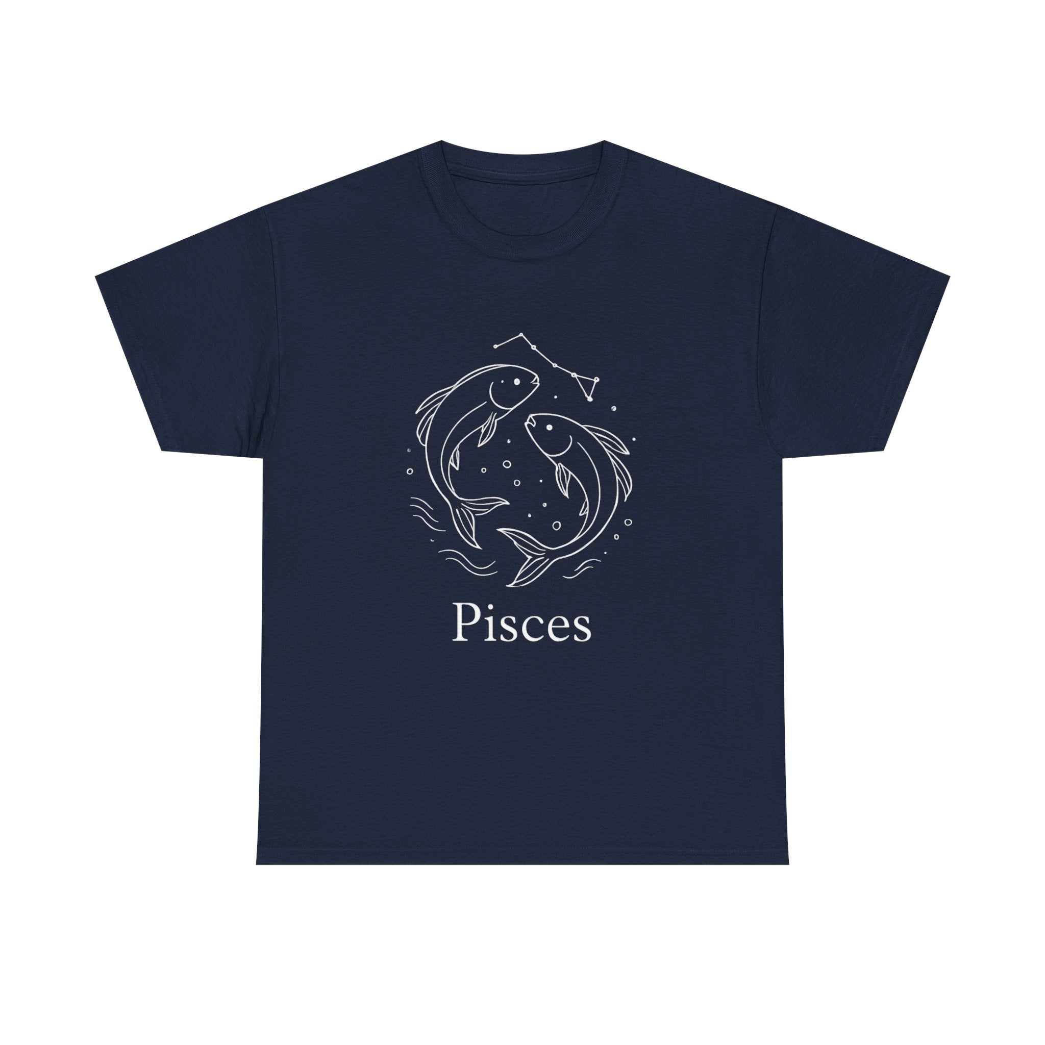 Pisces Unisex Heavy Cotton Tee, Astrology Shirt, Zodiac Gift, Horoscope Apparel, Birthday T-Shirt, Star Sign Clothing
