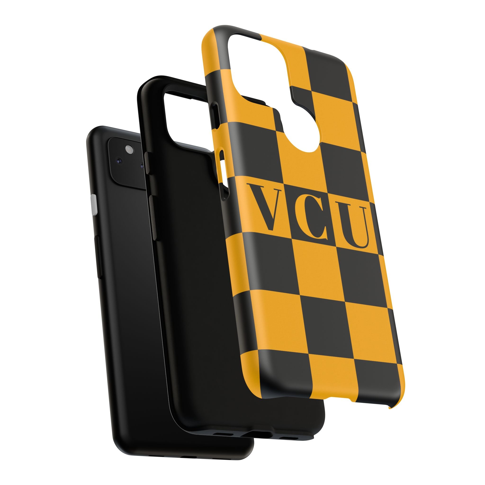 VCU Checkered Phone Case, Tough Cases for VCU Fans, College Student Gear, Sports Team Accessory, Unique Gift Idea