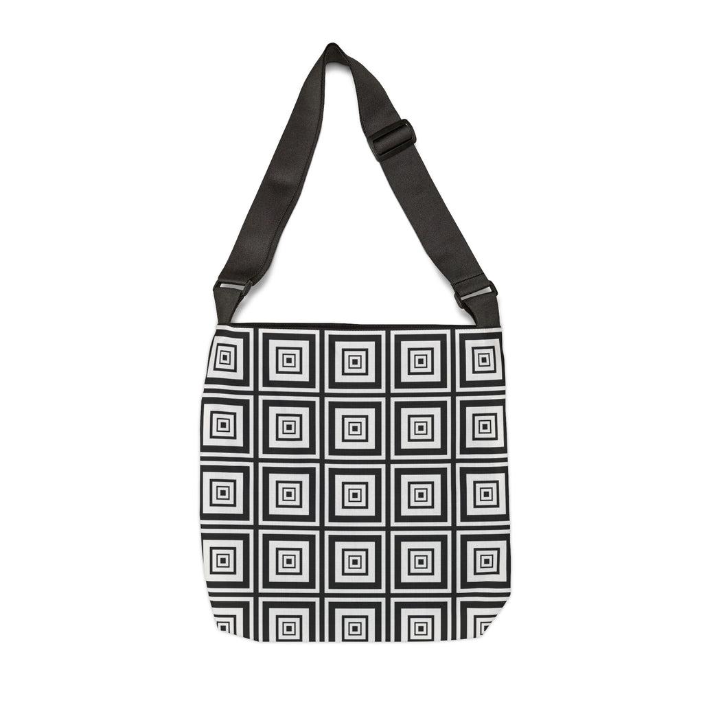 Geometric Adjustable Tote Bag, Stylish Tote, Eco-Friendly Bag, Everyday Use, Fashionable Bag, Gifts for Her, Travel Tote